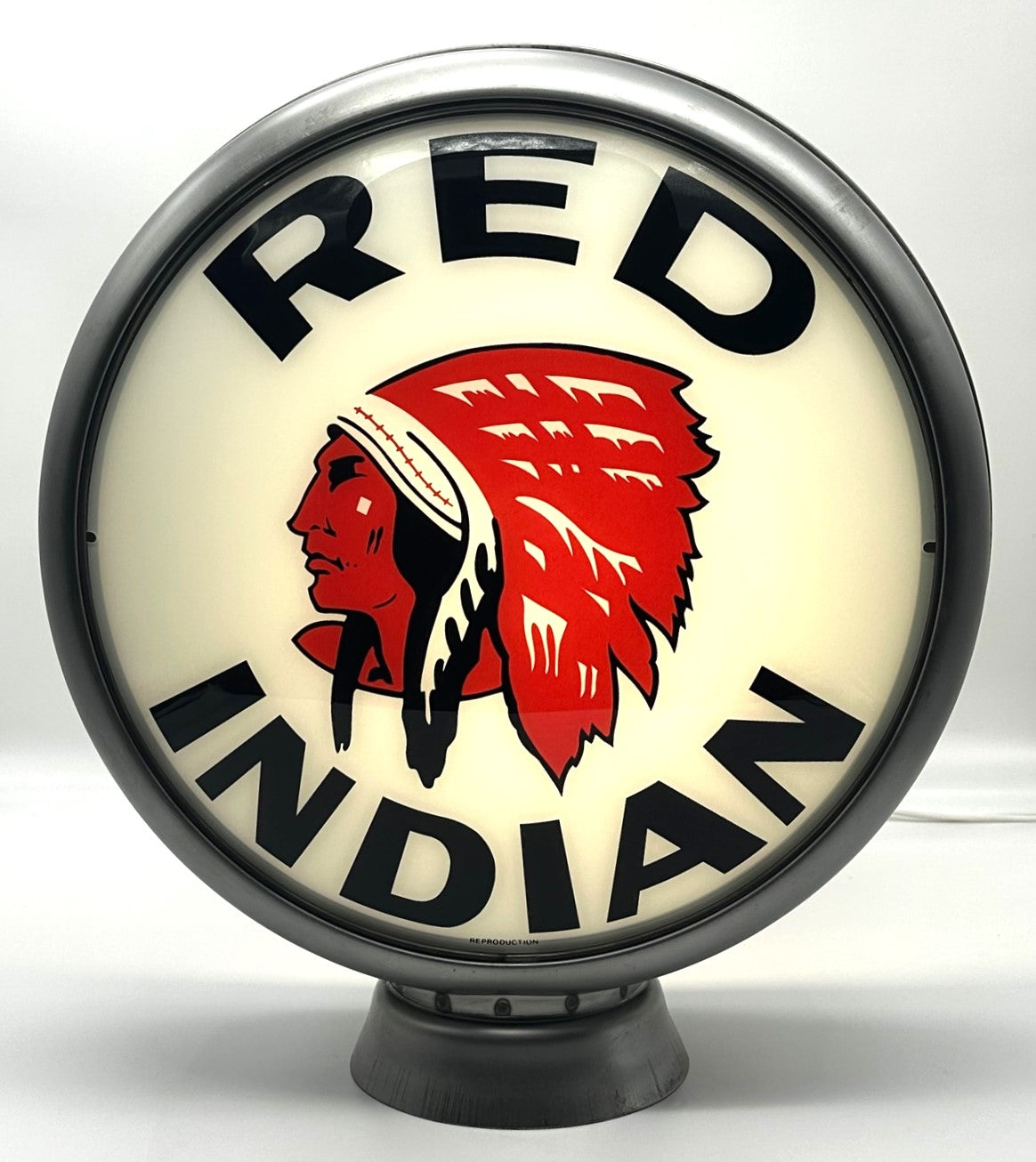 RED INDIAN 13.5" GAS PUMP GLOBE