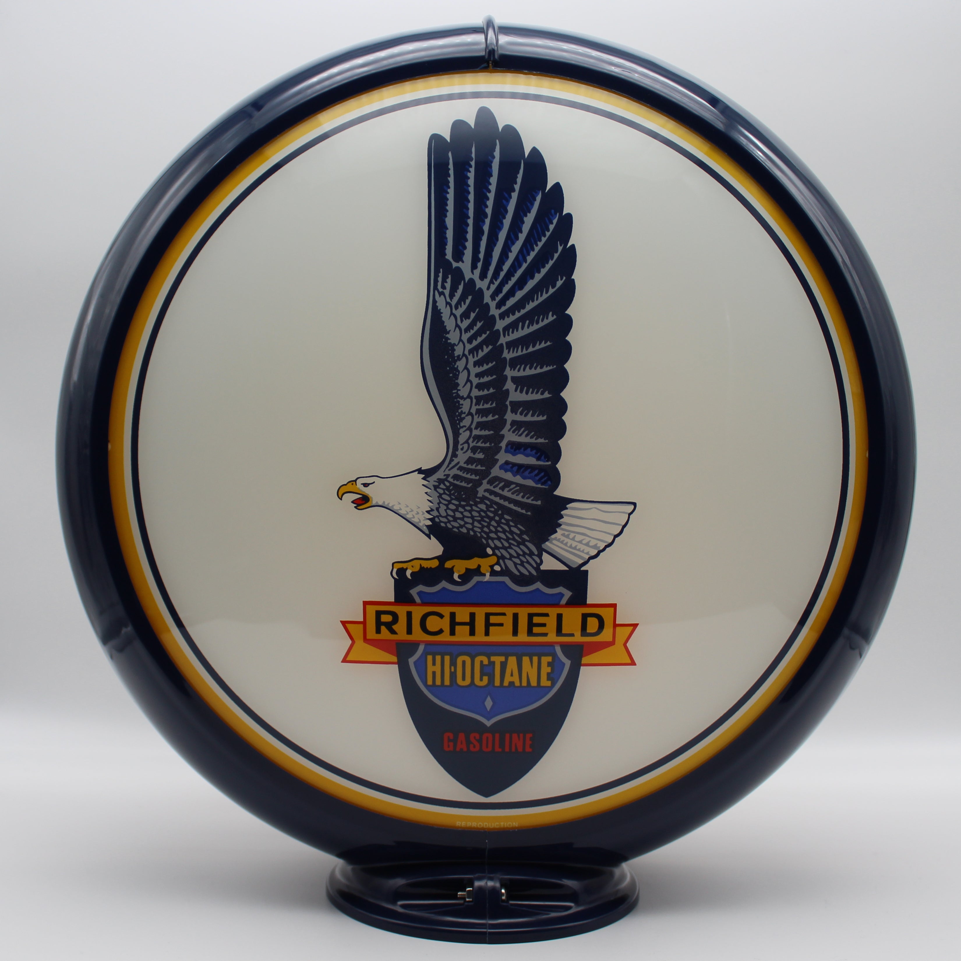 RICHFIELD HI-OCTANE LARGE EAGLE 13.5" Ad Globe