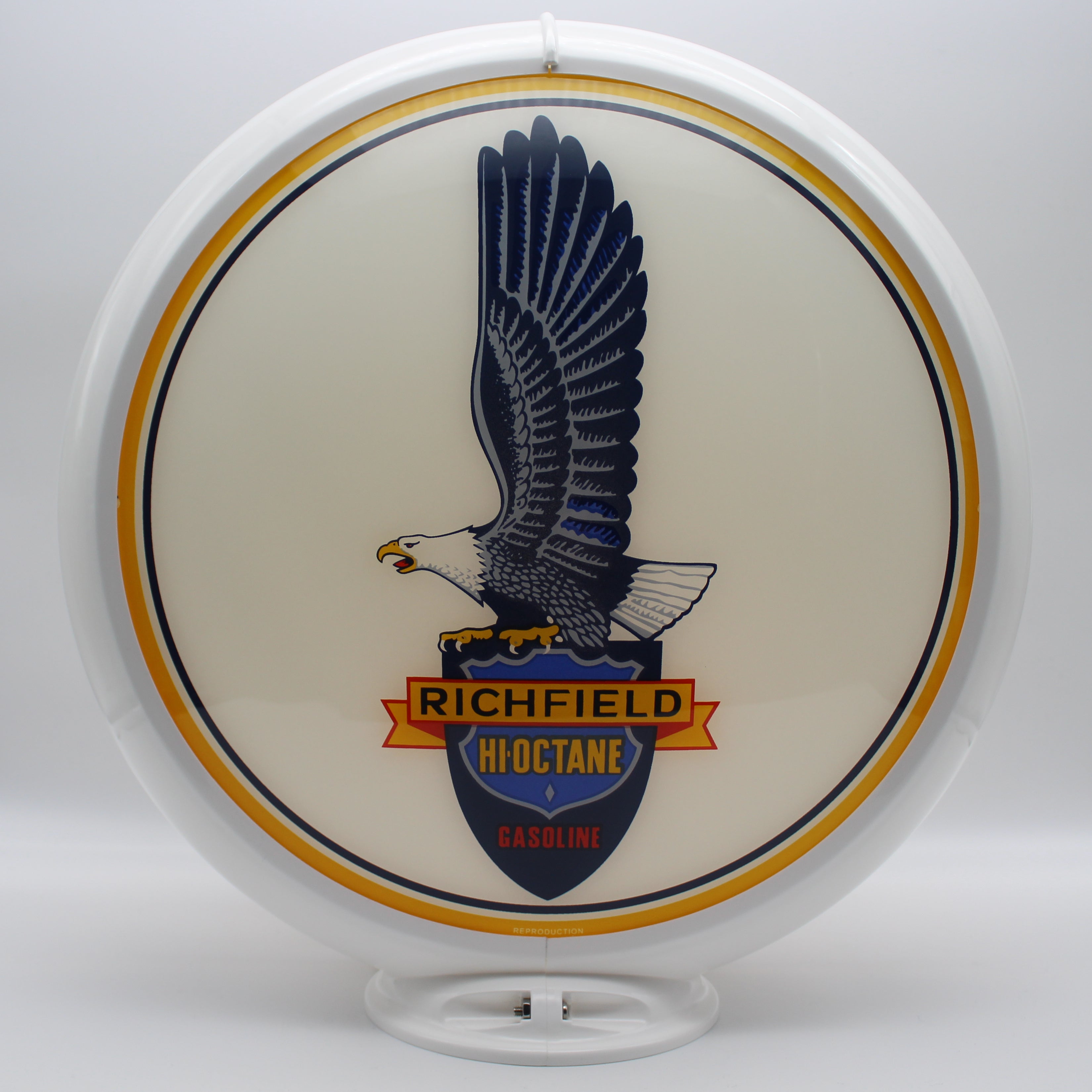 RICHFIELD HI-OCTANE LARGE EAGLE 13.5" Ad Globe