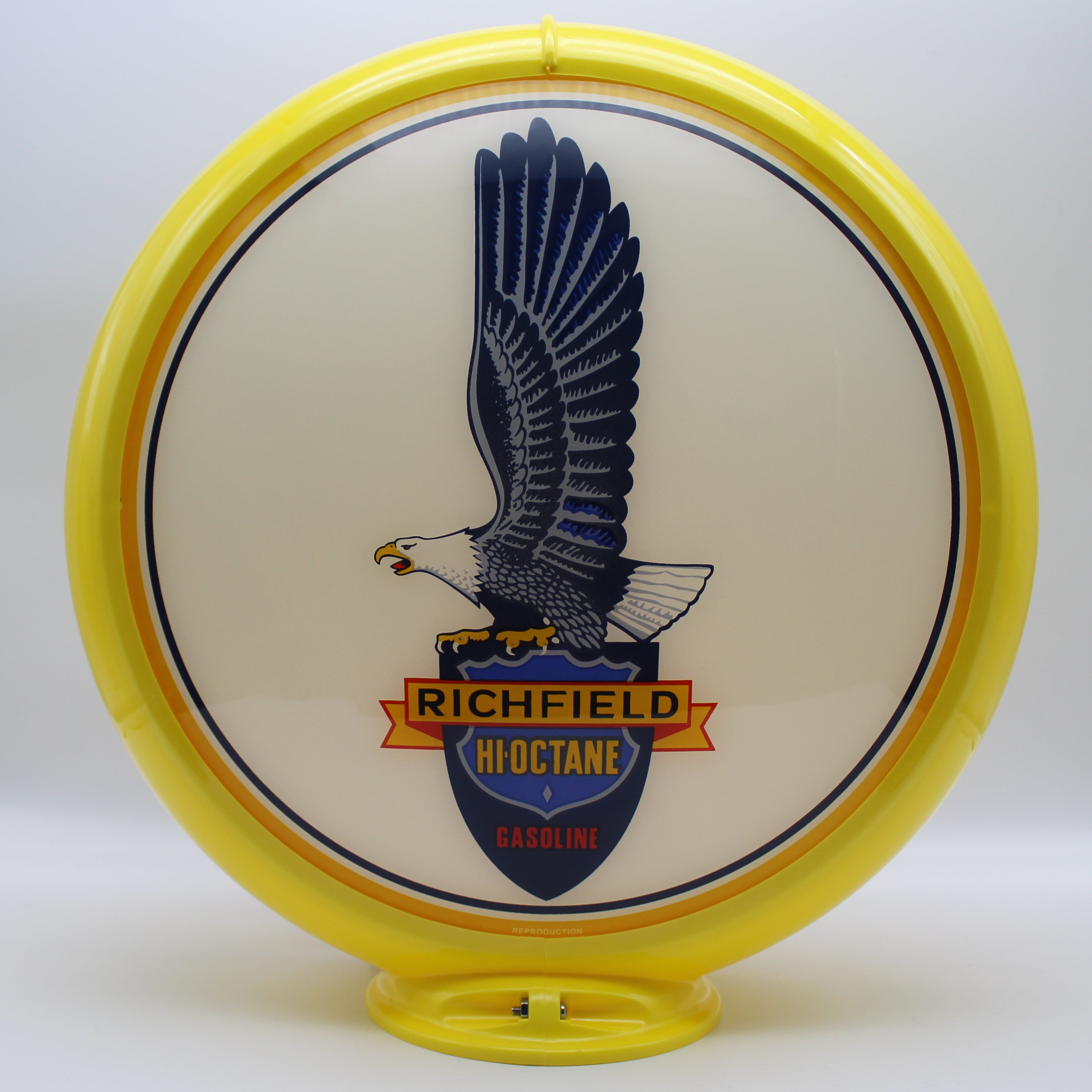RICHFIELD HI-OCTANE LARGE EAGLE 13.5" Ad Globe