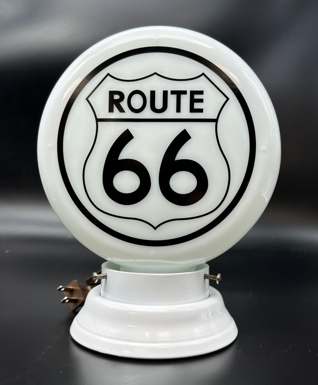 ROUTE 66 8" Mini Glass Gas Pump Globe