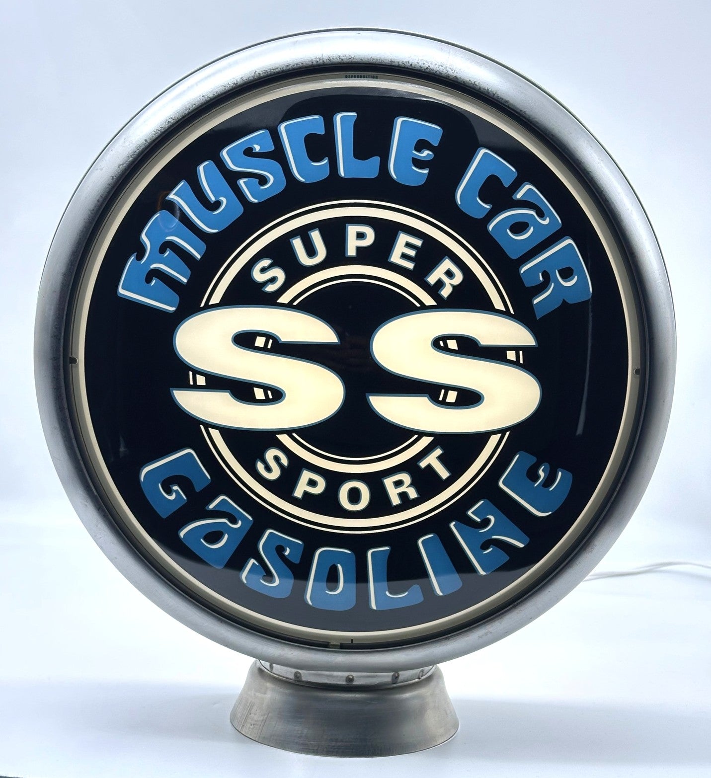 NEW SS MUSCLE CAR GASOLINE 13.5" GAS PUMP GLOBE