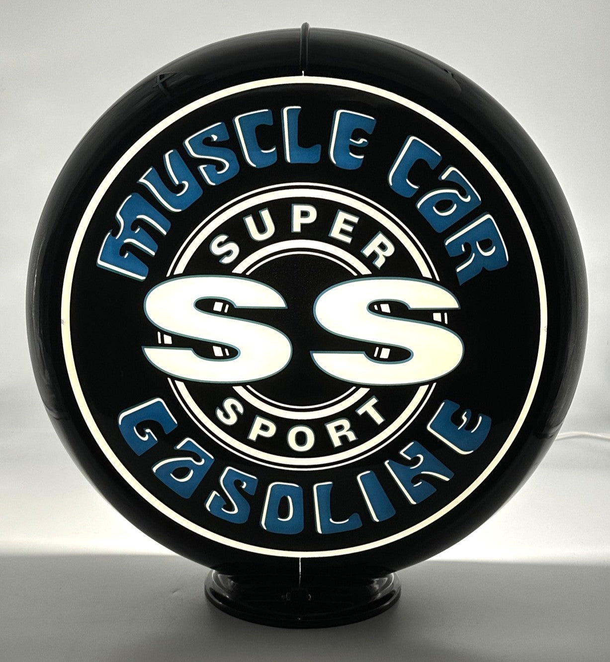 NEW SS MUSCLE CAR GASOLINE 13.5" GAS PUMP GLOBE