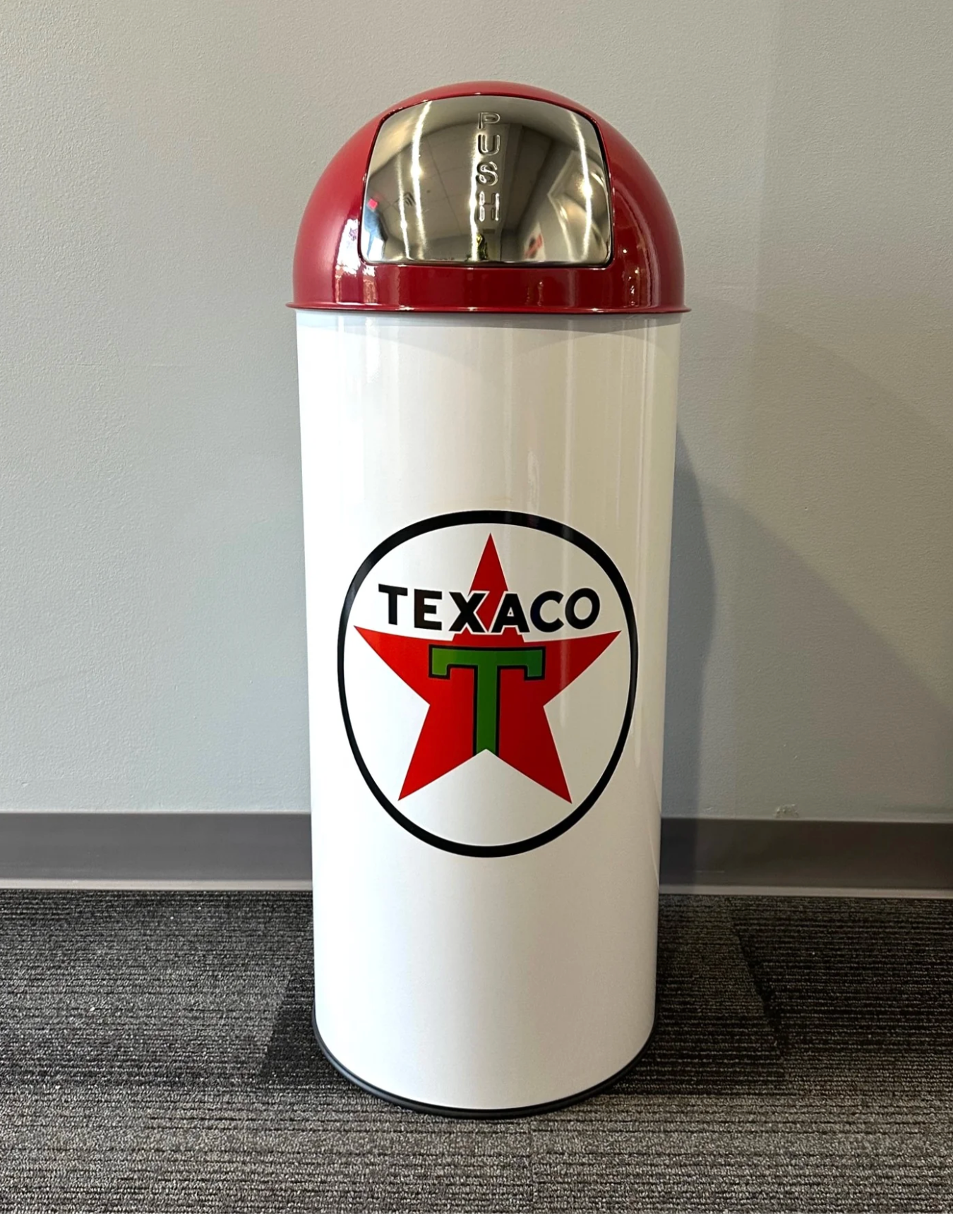TEXACO STAR Bullet Style Trash Can