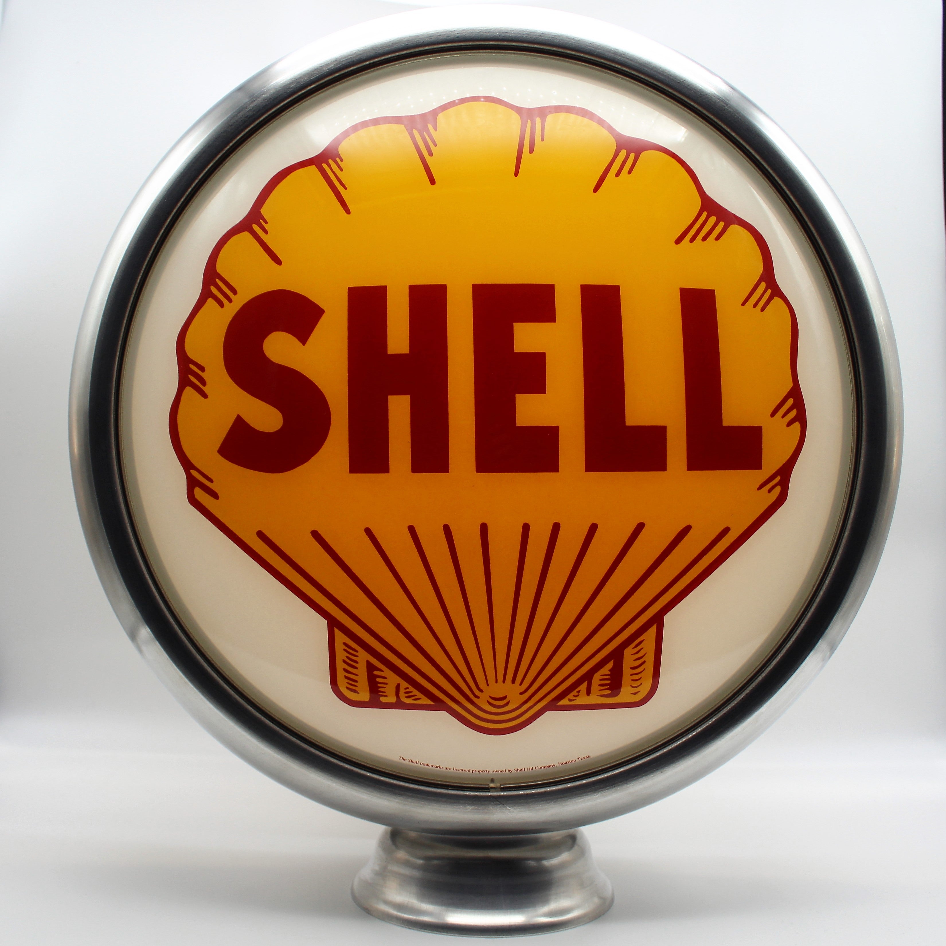 SHELL 15" Gas Pump Globe with Metal Body