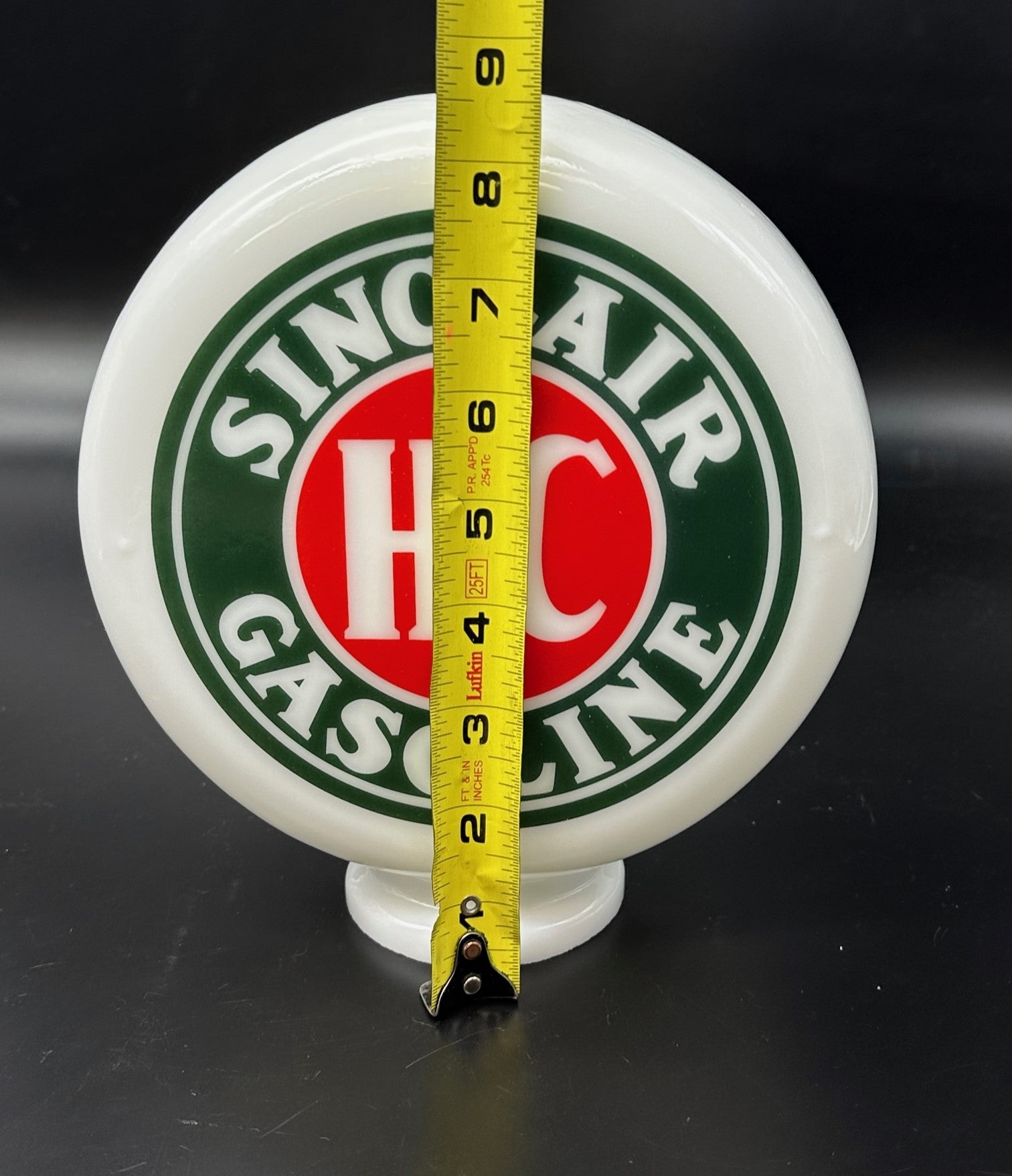 SINCLAIR H-C GASOLINE 8" Mini Glass Globe