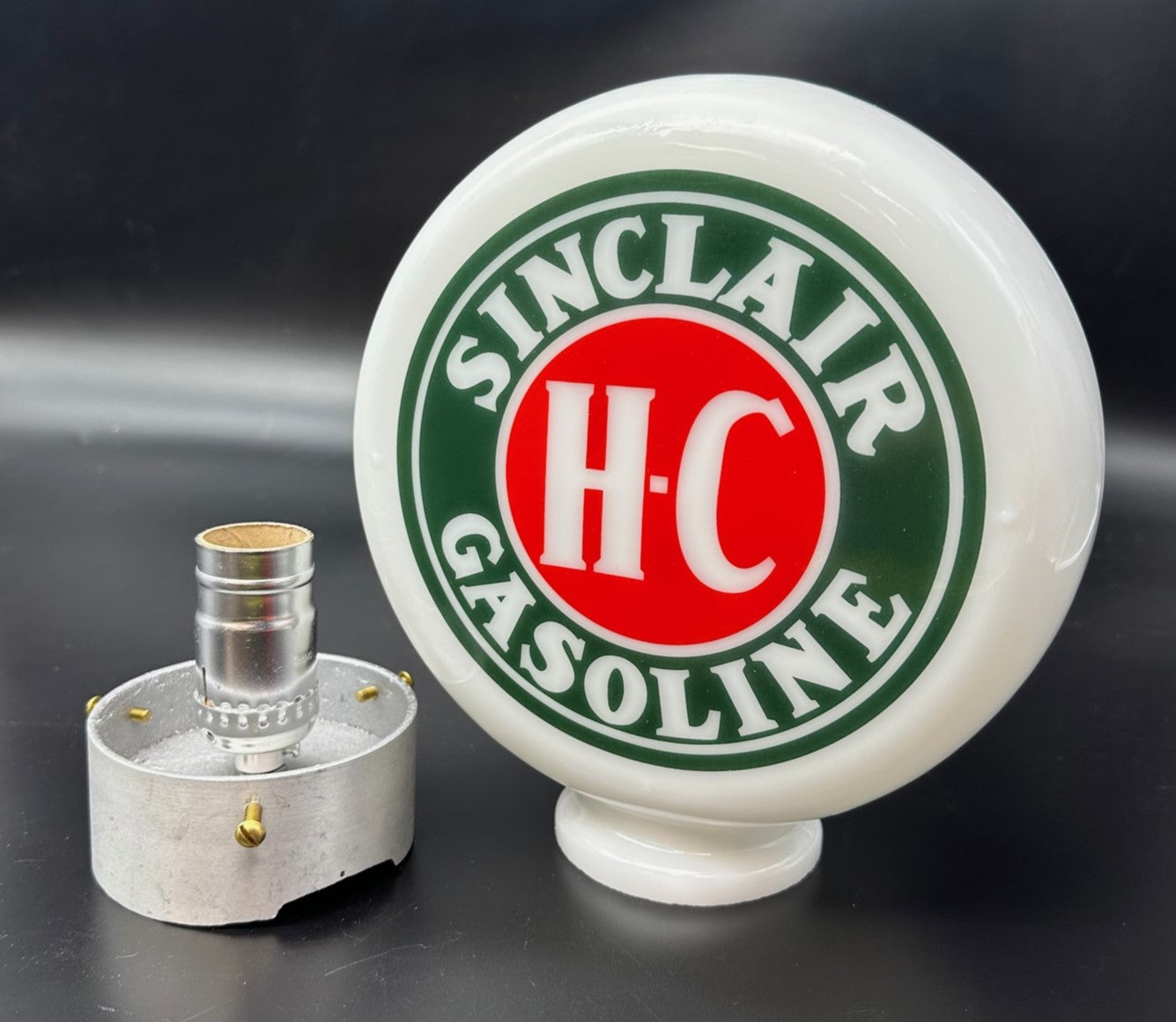 SINCLAIR H-C GASOLINE 8" Mini Glass Globe