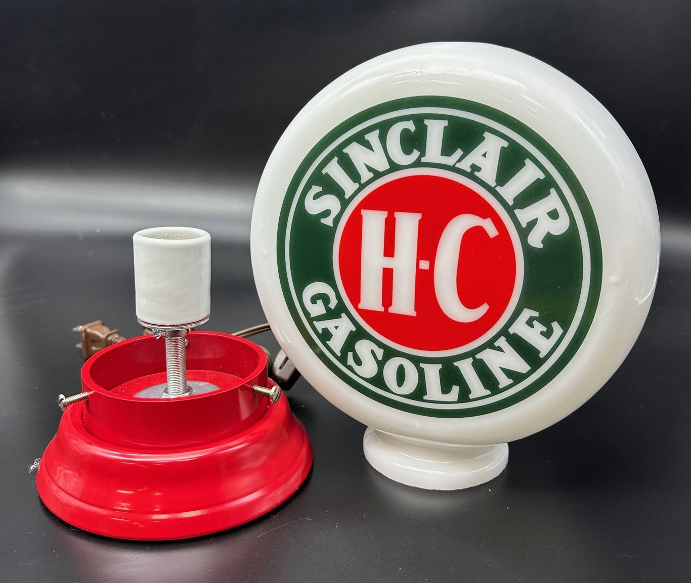SINCLAIR H-C GASOLINE 8" Mini Glass Globe