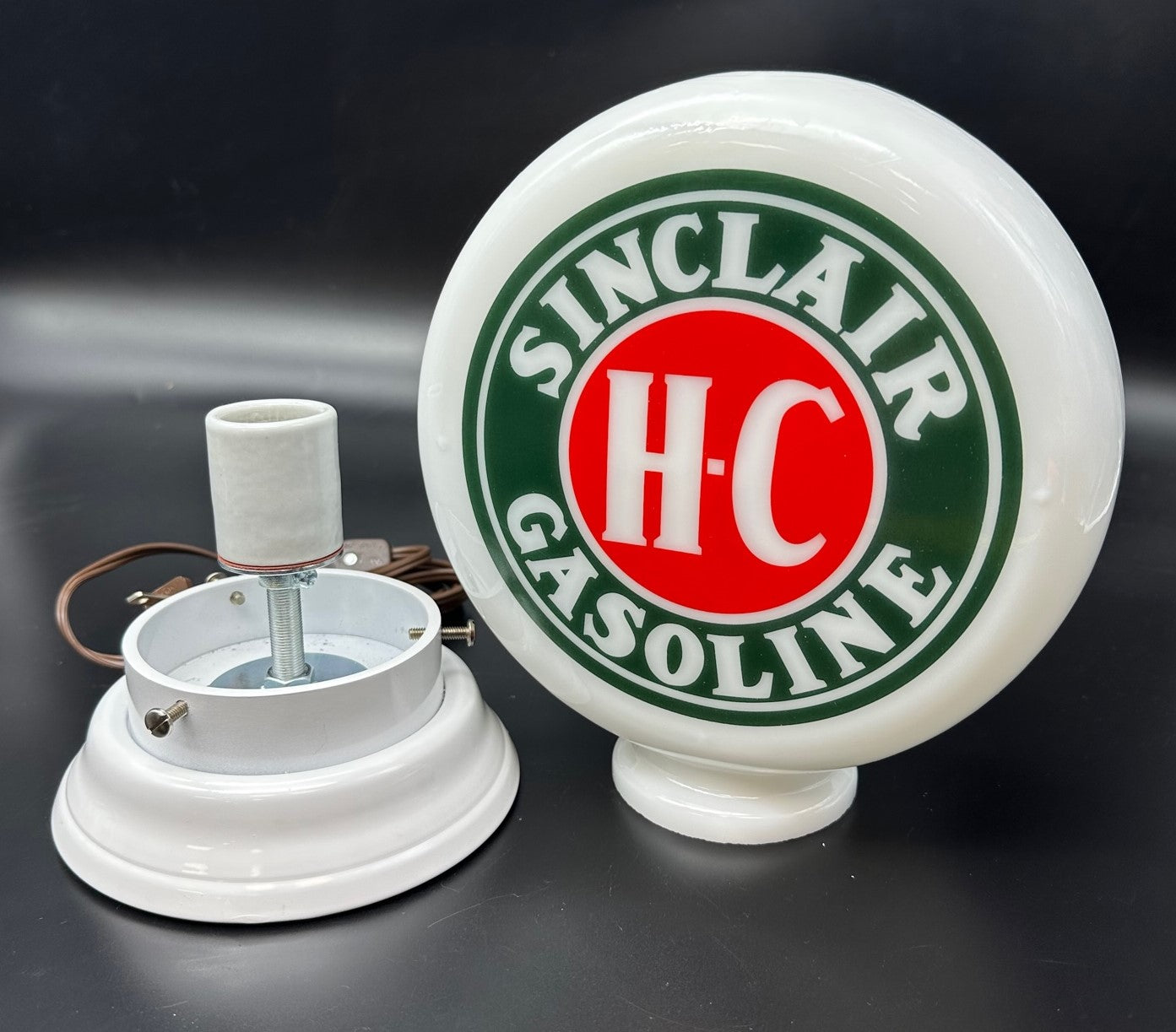 SINCLAIR H-C GASOLINE 8" Mini Glass Globe