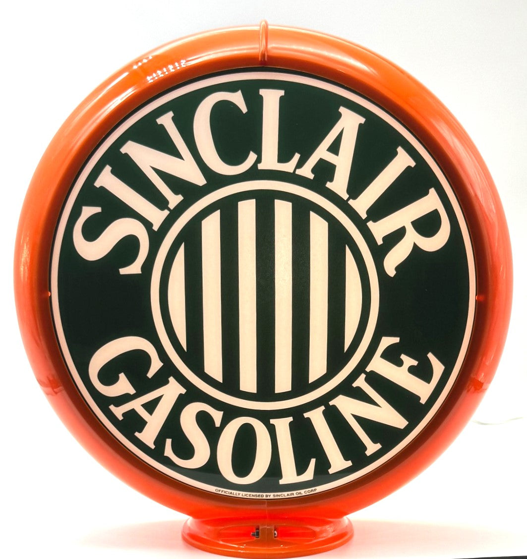 SINCLAIR GASOLINE STRIPES 13.5" Ad Globe