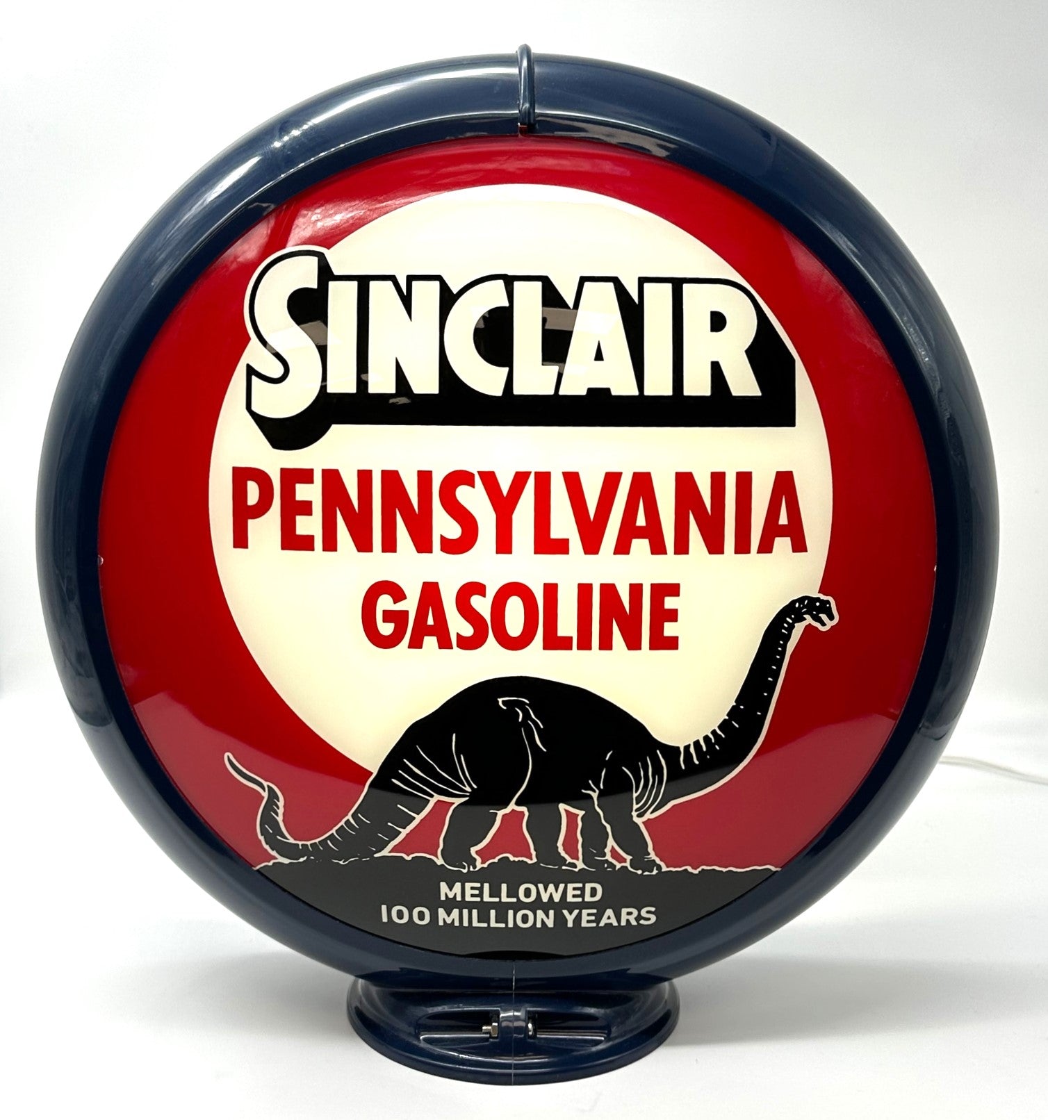 SINCLAIR PENNSYLVANIA GASOLINE 100 MILLION YEARS 13.5" Gas Pump Globe