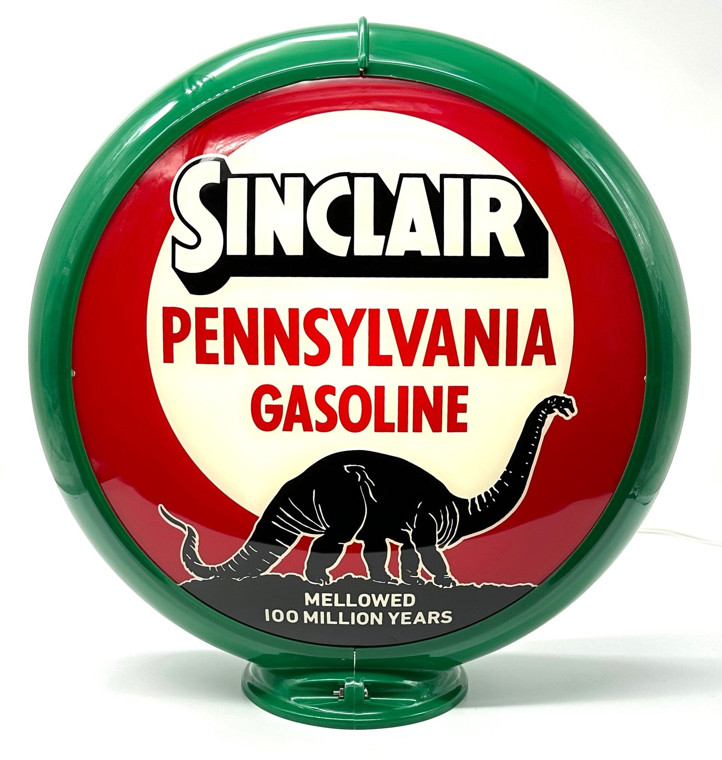 SINCLAIR PENNSYLVANIA GASOLINE 100 MILLION YEARS 13.5" Gas Pump Globe