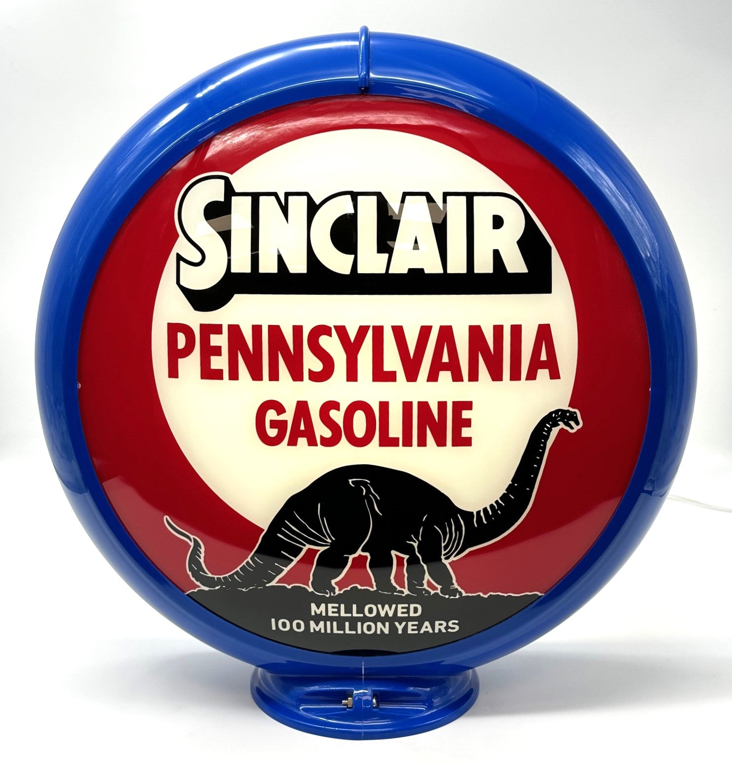 SINCLAIR PENNSYLVANIA GASOLINE 100 MILLION YEARS 13.5" Gas Pump Globe