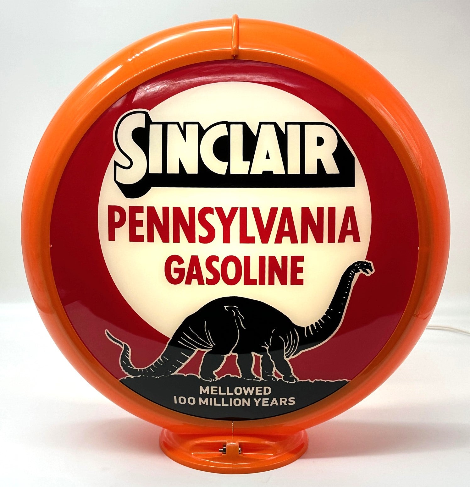 SINCLAIR PENNSYLVANIA GASOLINE 100 MILLION YEARS 13.5" Gas Pump Globe