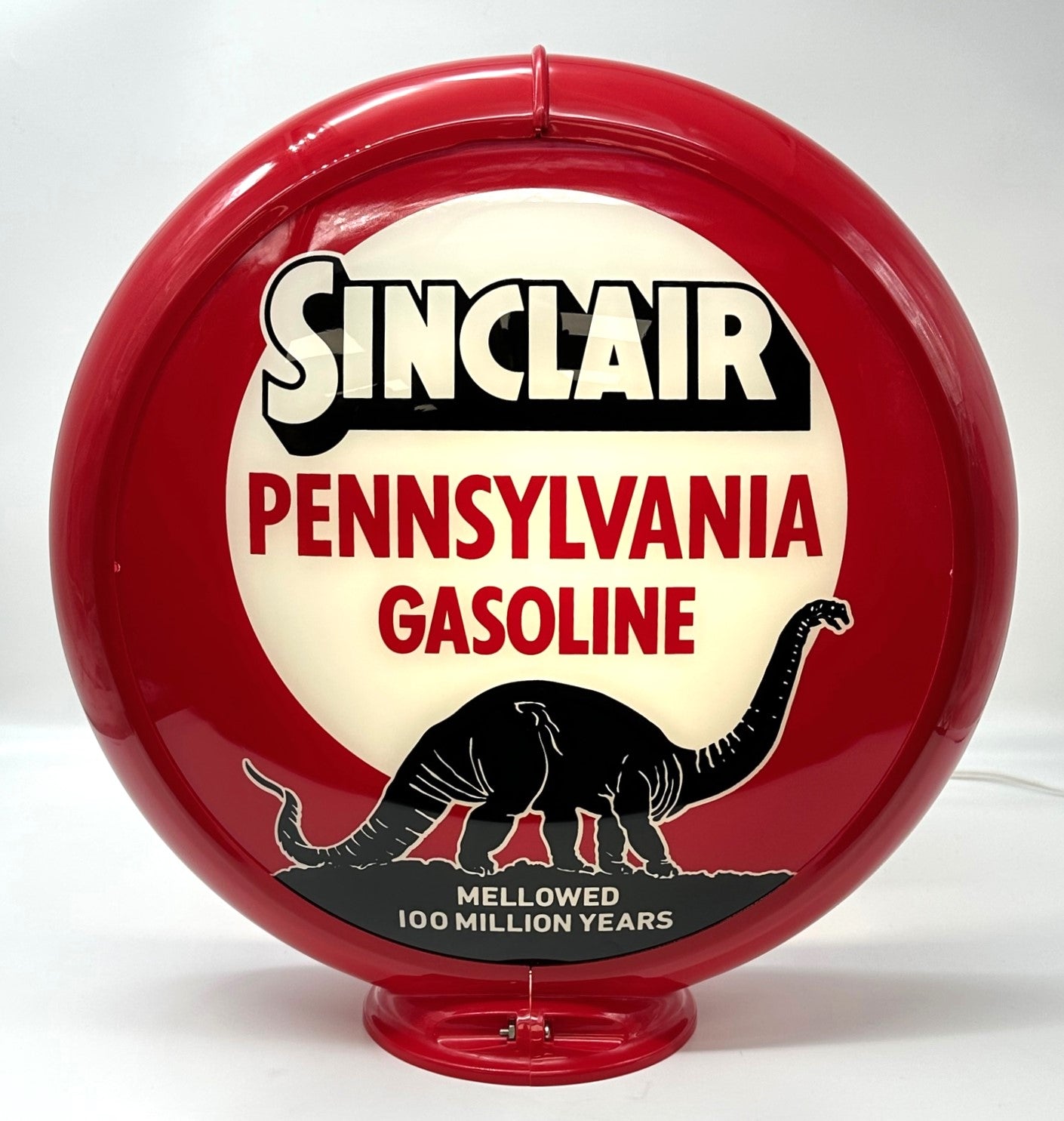 SINCLAIR PENNSYLVANIA GASOLINE 100 MILLION YEARS 13.5" Gas Pump Globe