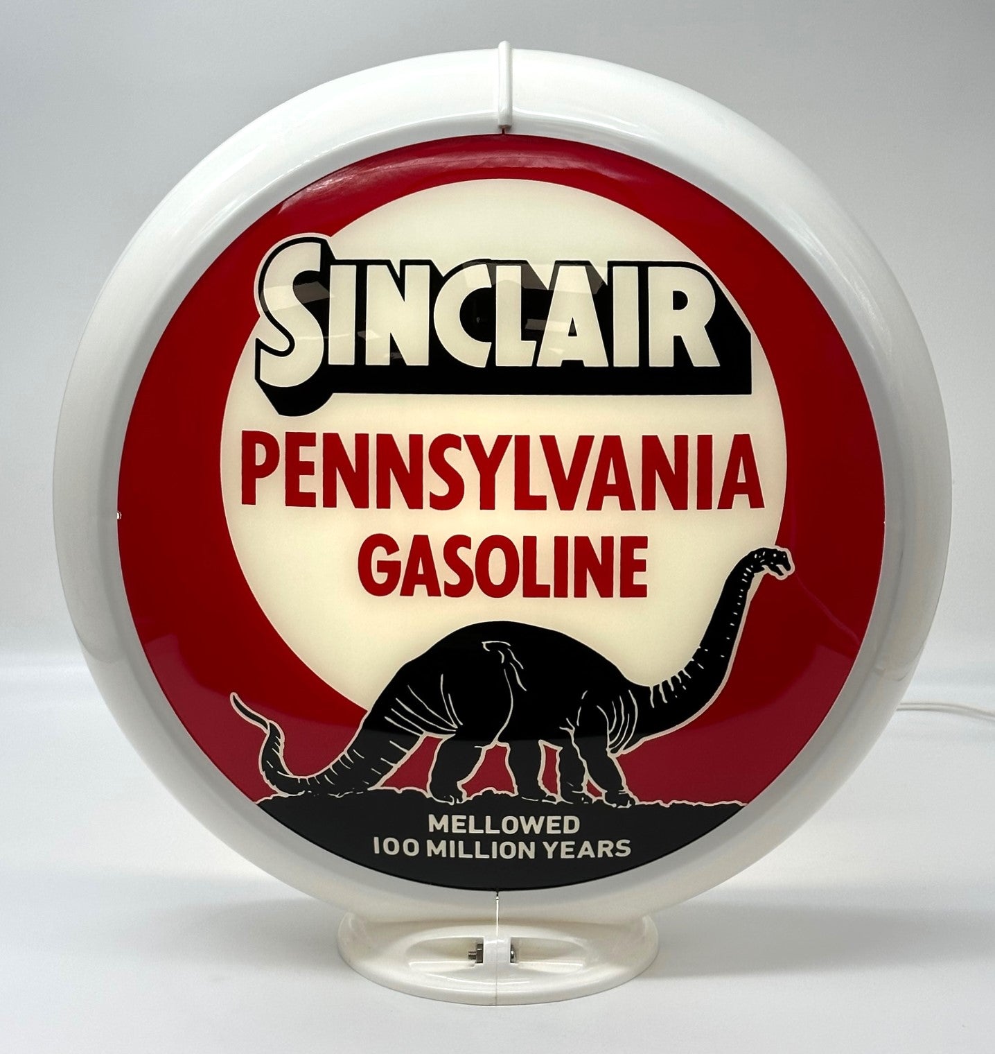 SINCLAIR PENNSYLVANIA GASOLINE 100 MILLION YEARS 13.5" Gas Pump Globe