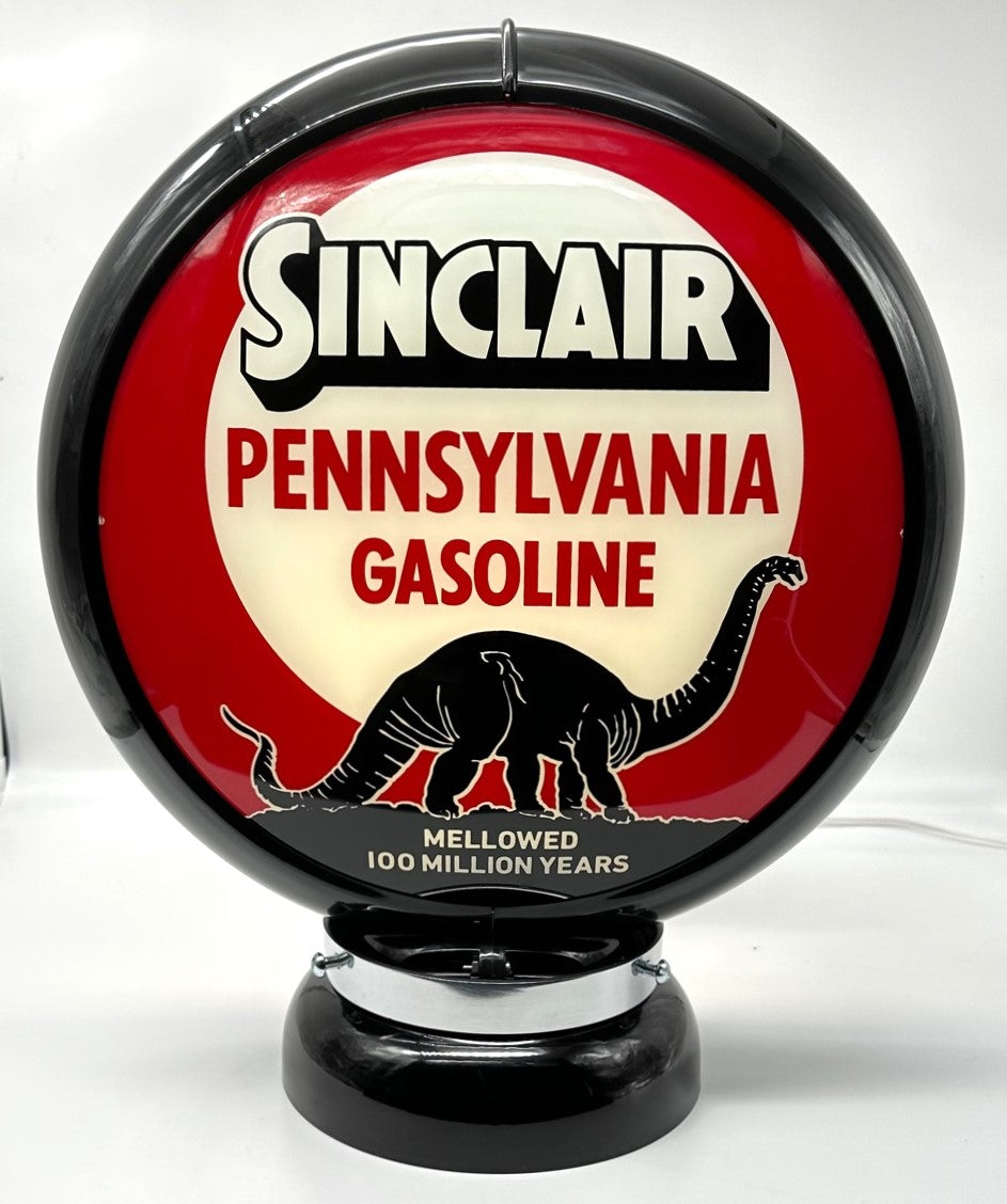 SINCLAIR PENNSYLVANIA GASOLINE 100 MILLION YEARS 13.5" Gas Pump Globe