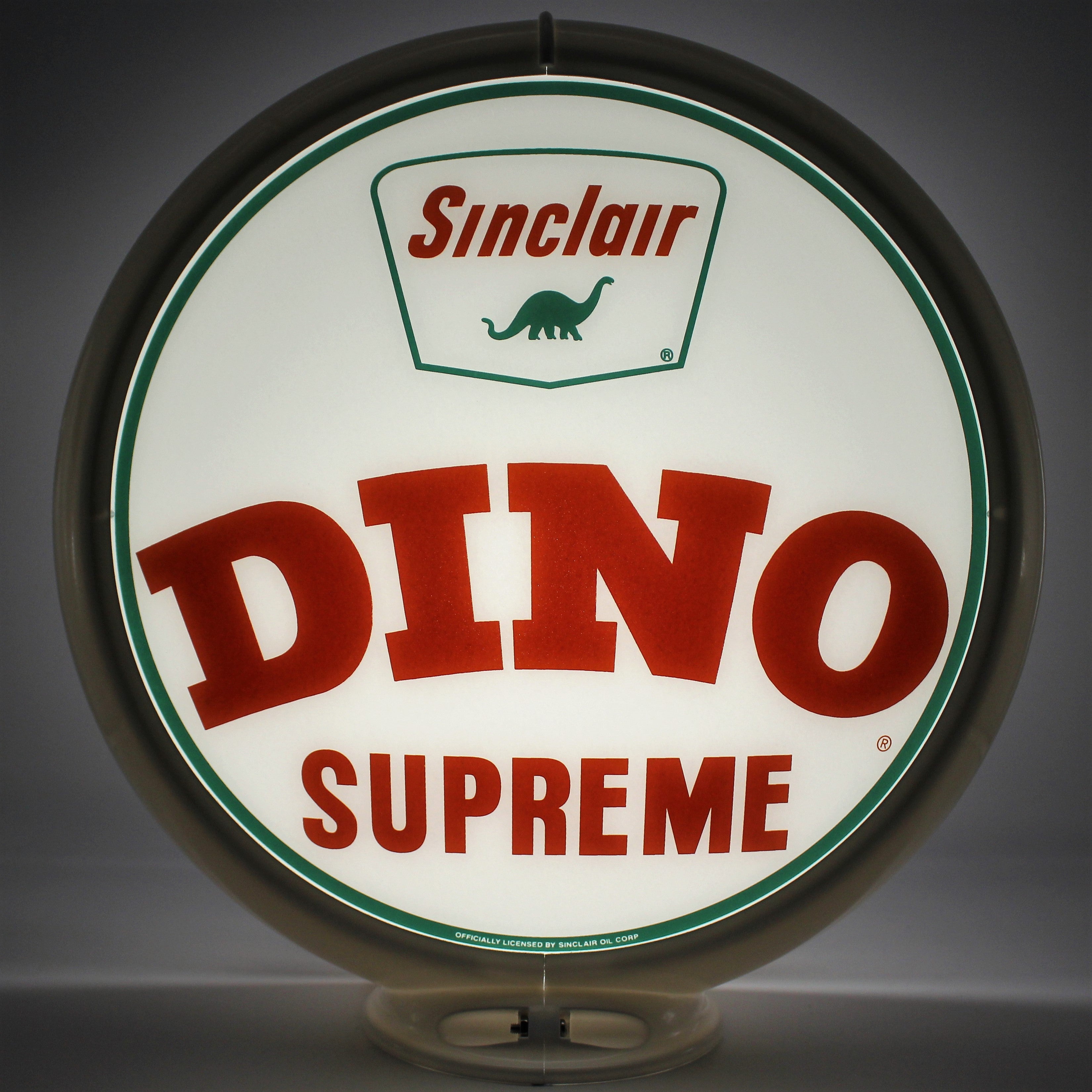 SINCLAIR DINO SUPREME 13.5" Ad Globe
