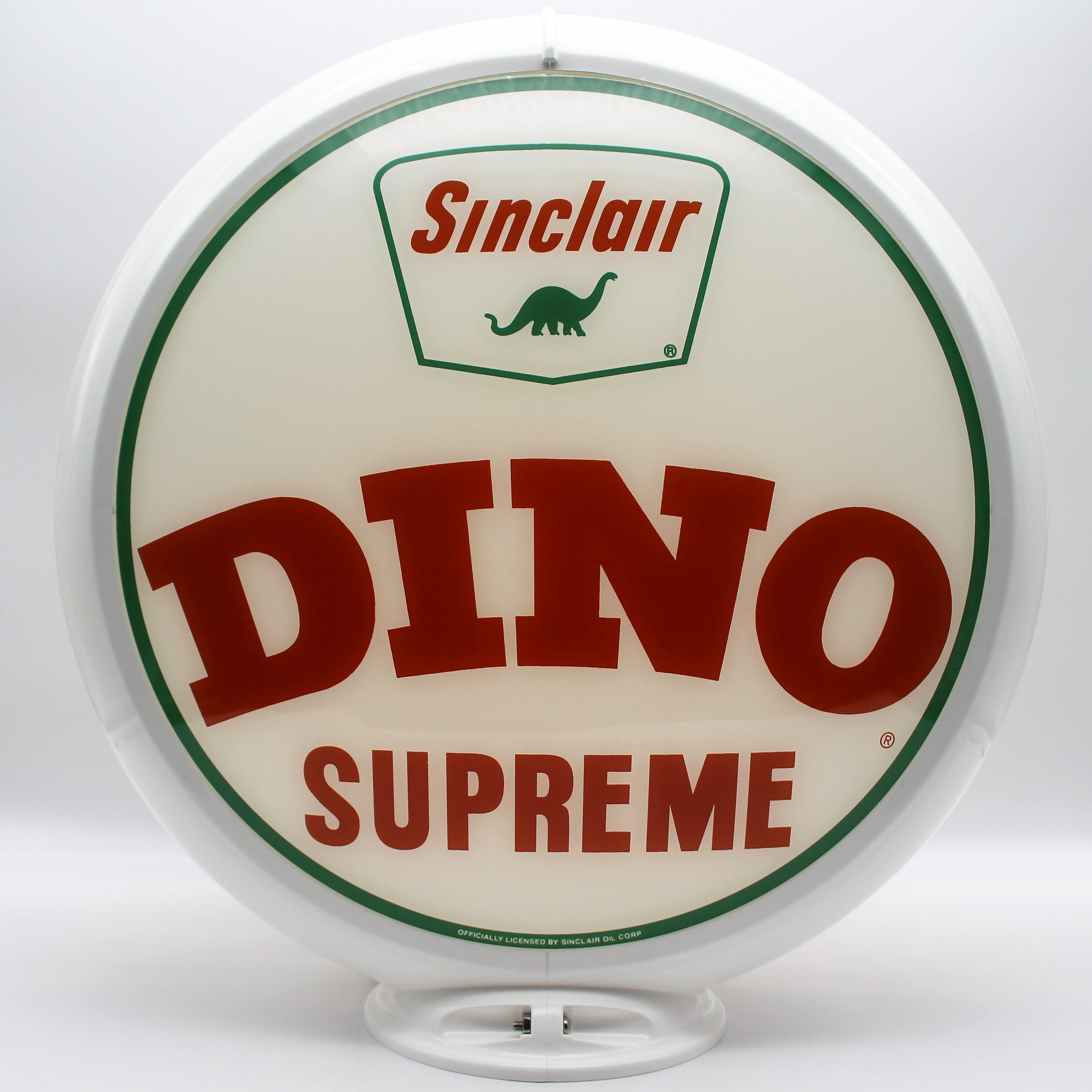 SINCLAIR DINO SUPREME 13.5" Ad Globe