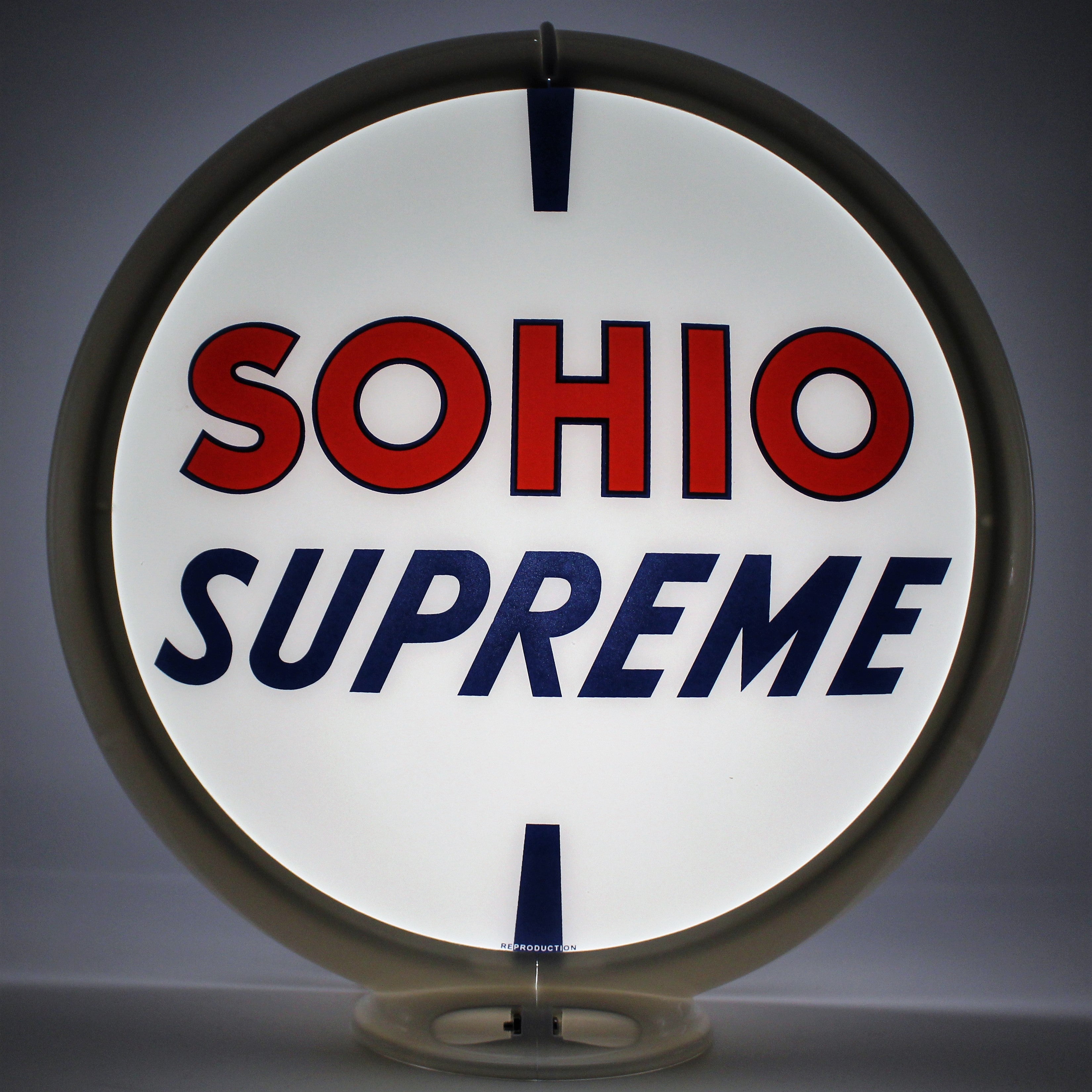 SOHIO SUPREME 13.5" Ad Globe