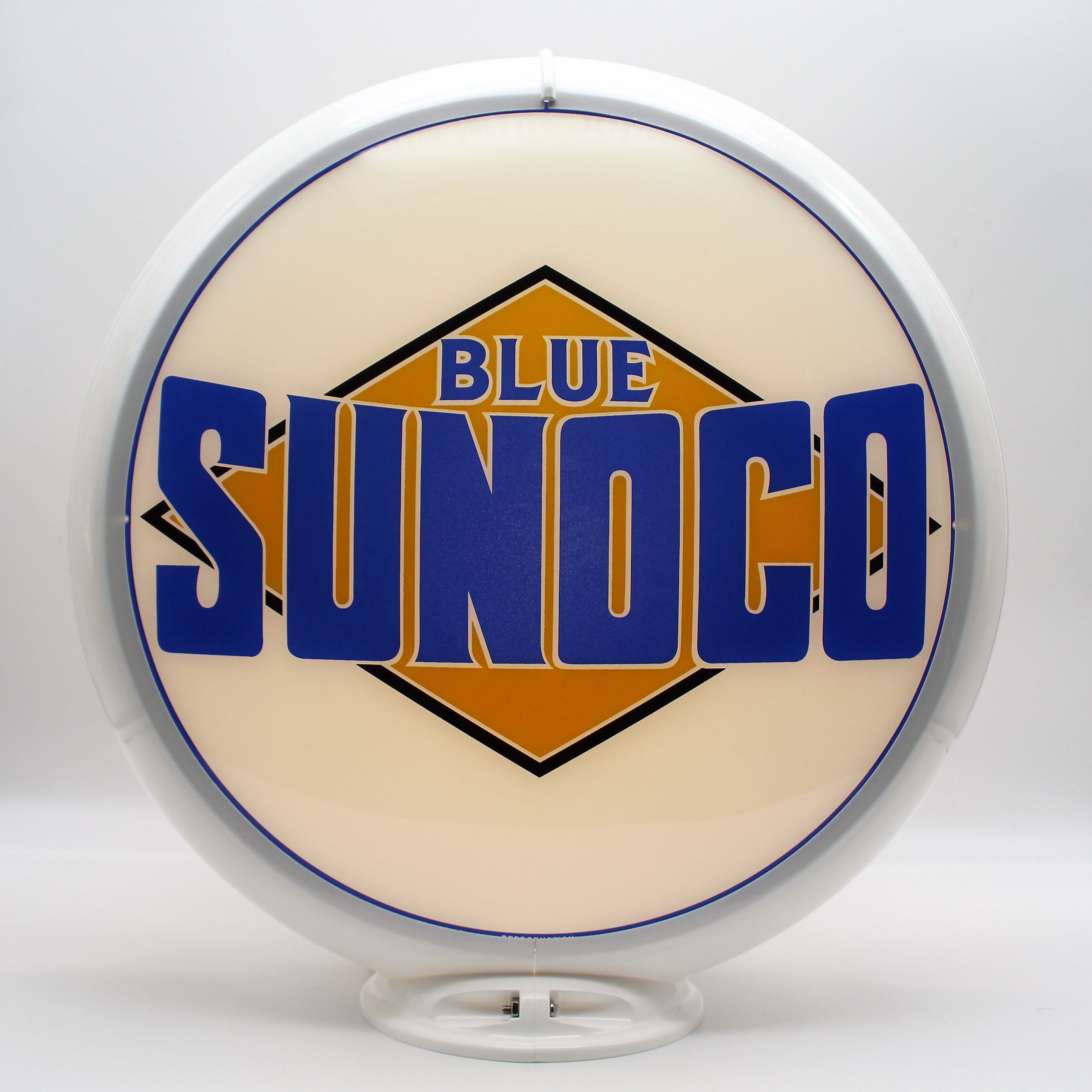 SUNOCO BLUE pre-1941 Black Diamond 13.5" Ad Globe