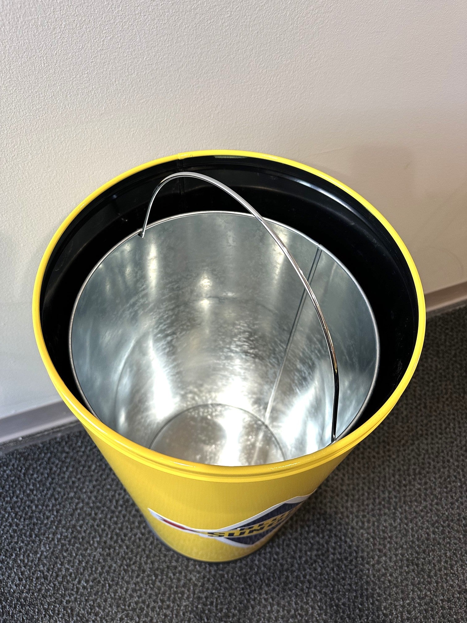 BLUE SUNOCO Retro Metal Trash Can