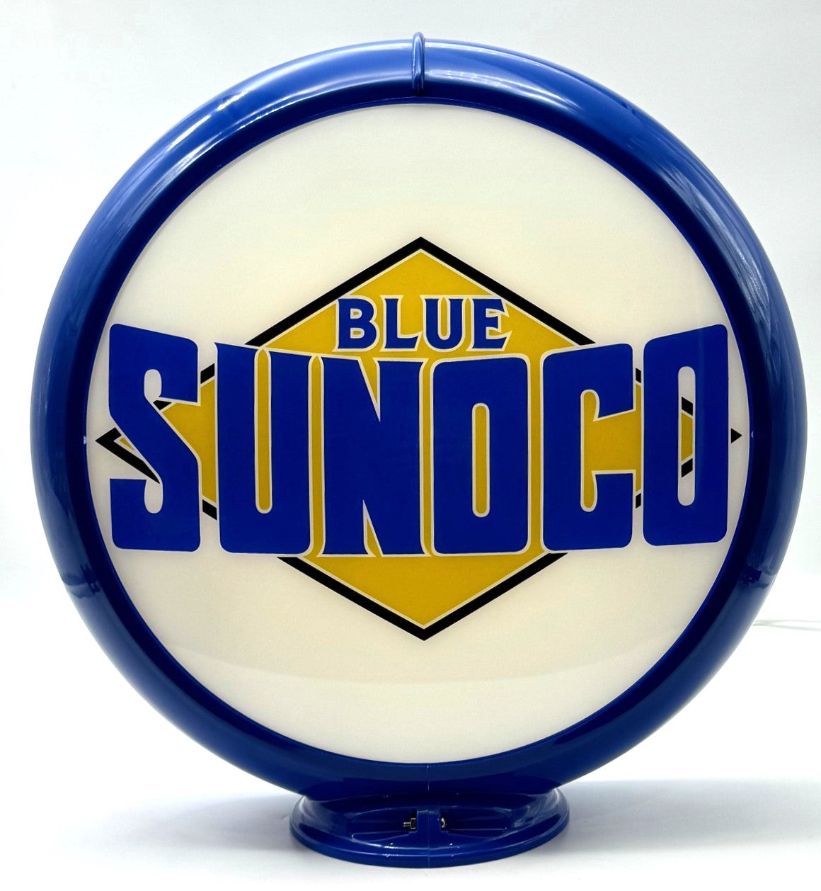 SUNOCO BLUE pre-1941 Black Diamond 13.5" Ad Globe