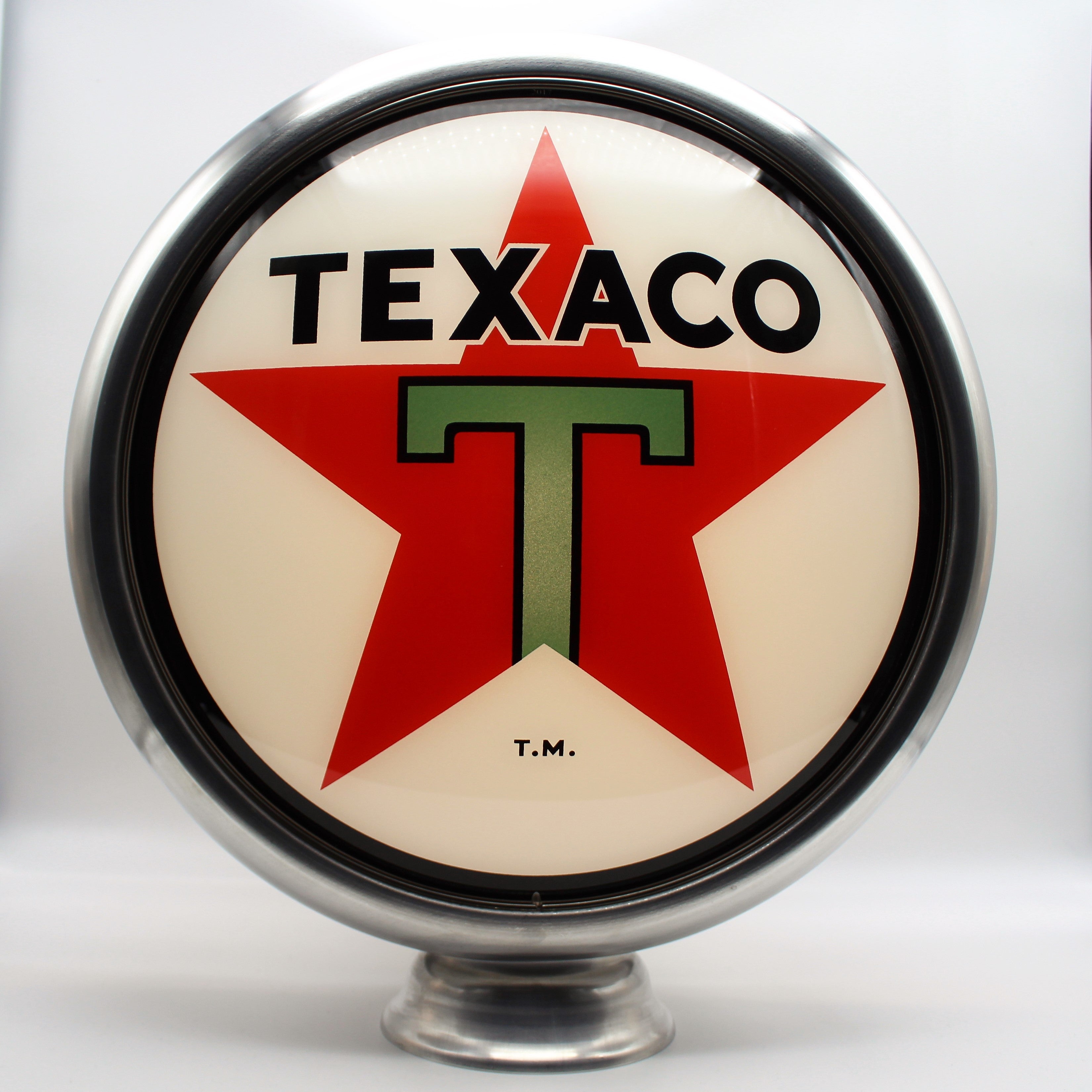 TEXACO STAR 15" GAS PUMP GLOBE WITH 15" STEEL BODY