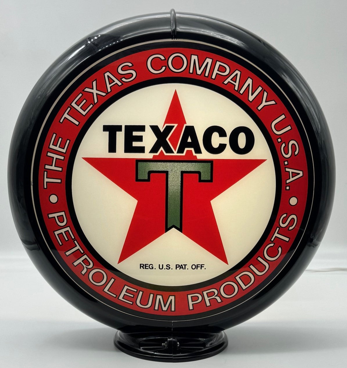 TEXACO THE TEXAS COMPANY USA PETROLEUM PRODUCTS 13.5" Ad Globe