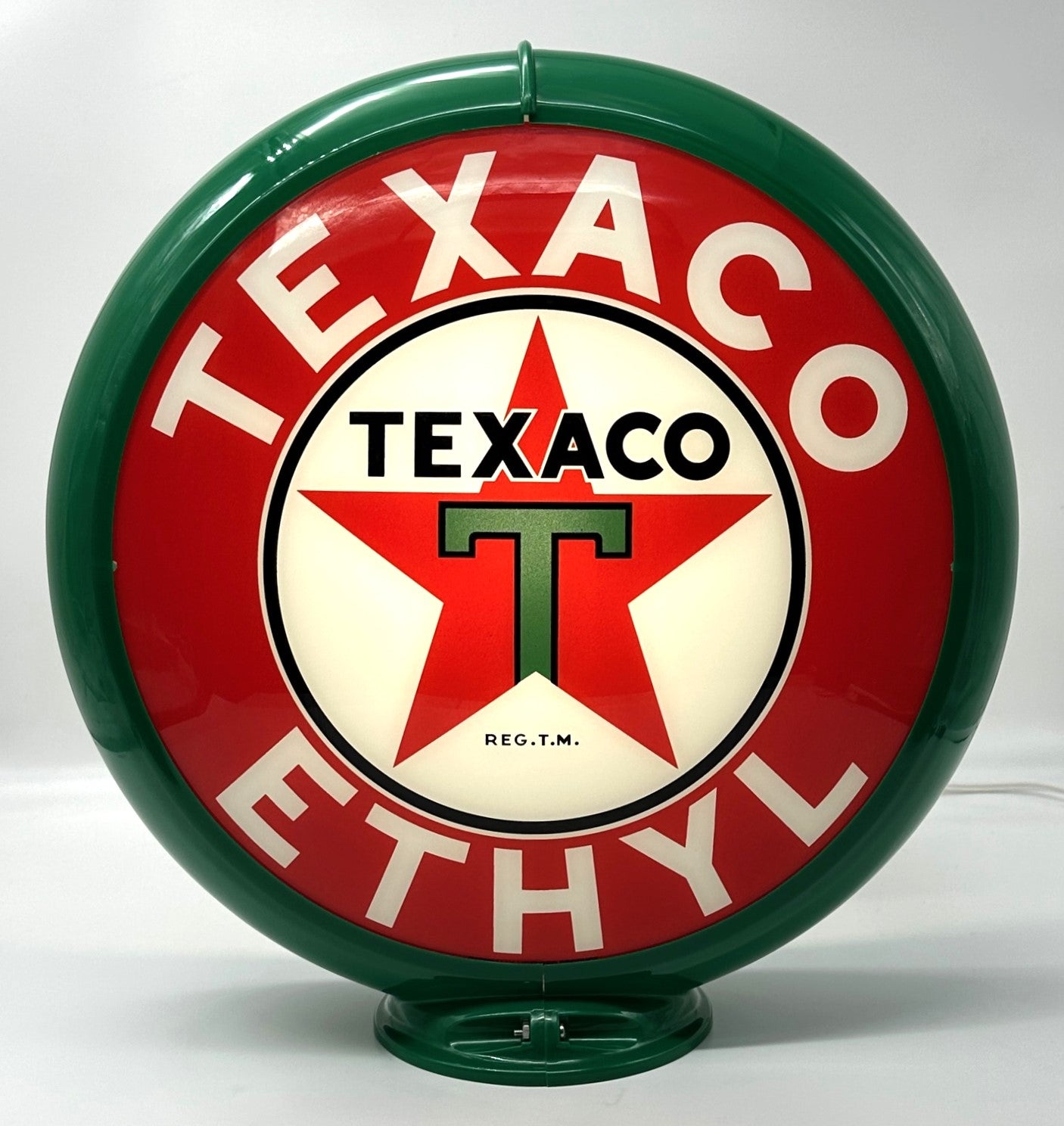 TEXACO ETHYL 13.5" Gas Pump Globe
