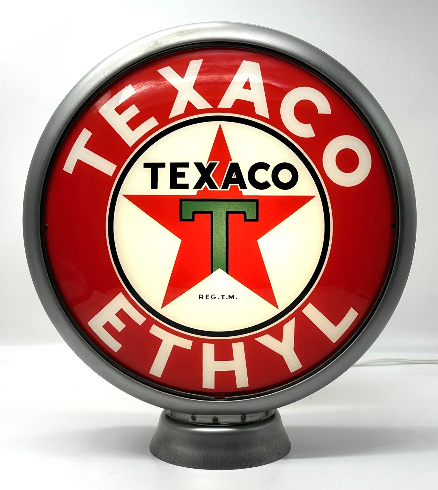 TEXACO ETHYL 13.5" Gas Pump Globe