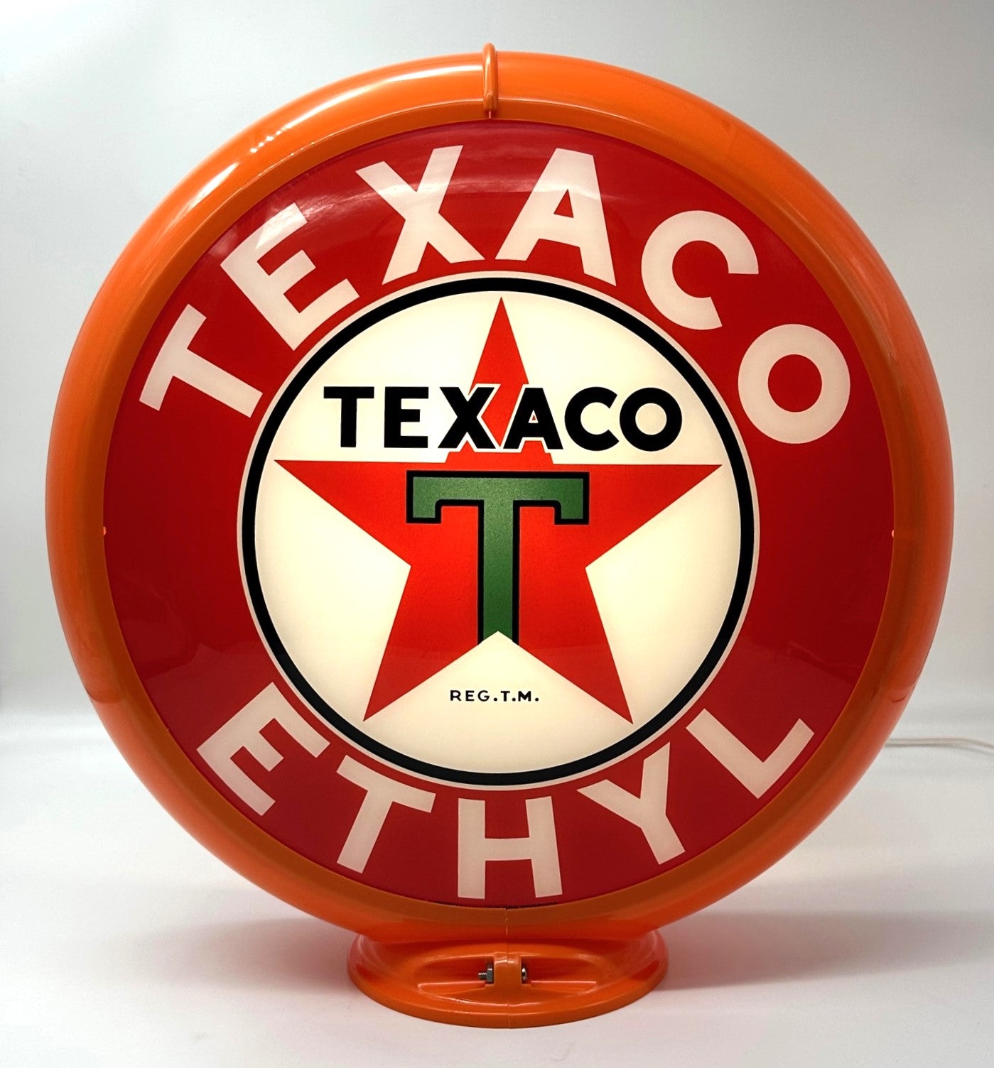 TEXACO ETHYL 13.5" Gas Pump Globe