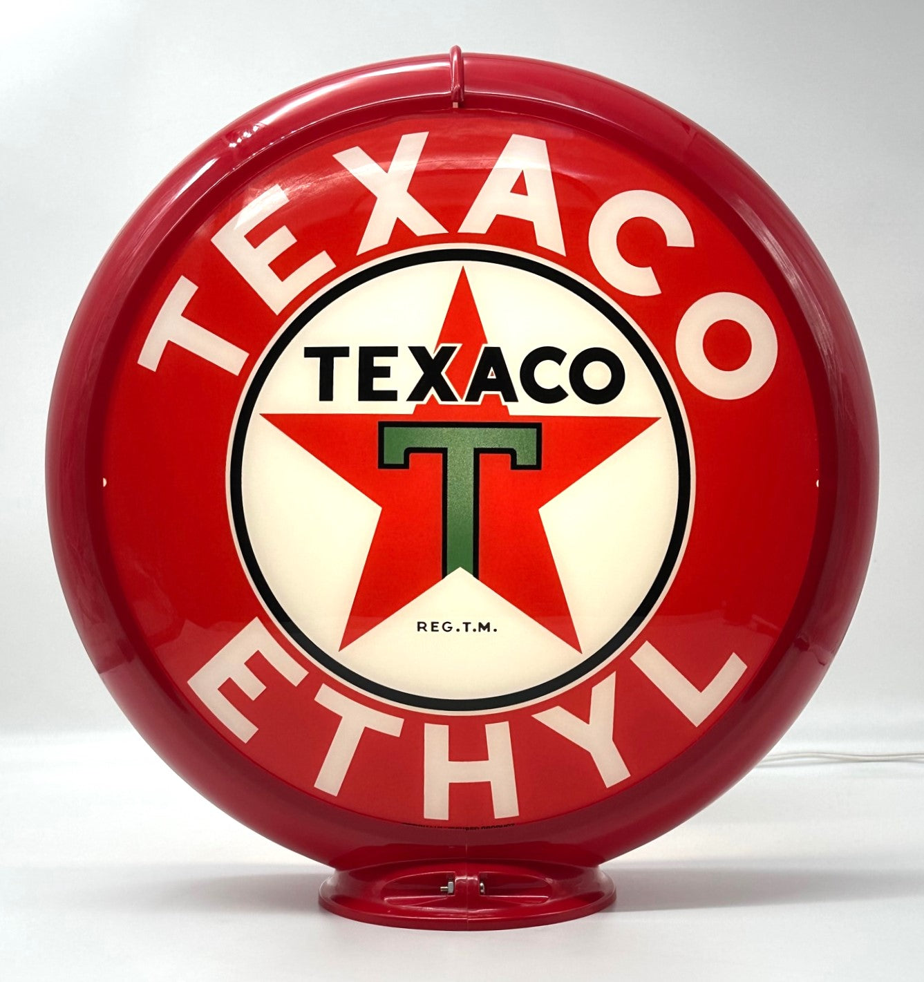 TEXACO ETHYL 13.5" Gas Pump Globe