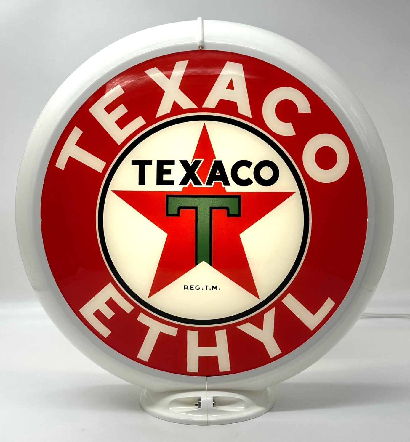 TEXACO ETHYL 13.5" Gas Pump Globe