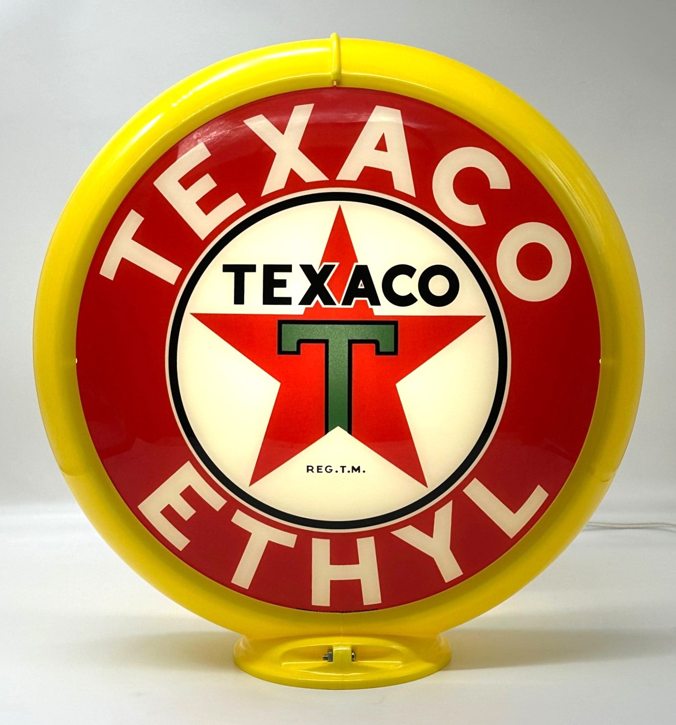 TEXACO ETHYL 13.5" Gas Pump Globe