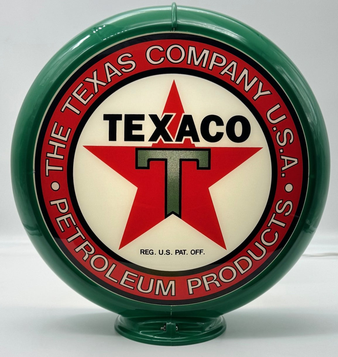 TEXACO THE TEXAS COMPANY USA PETROLEUM PRODUCTS 13.5" Ad Globe