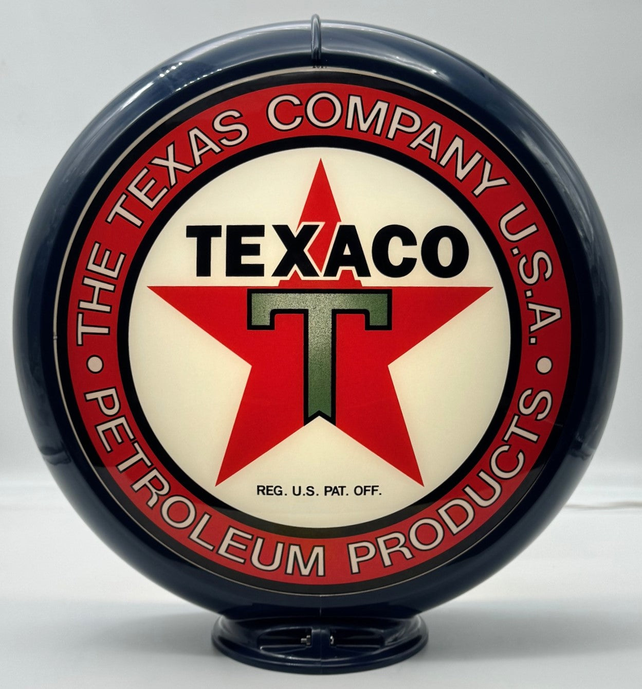 TEXACO THE TEXAS COMPANY USA PETROLEUM PRODUCTS 13.5" Ad Globe