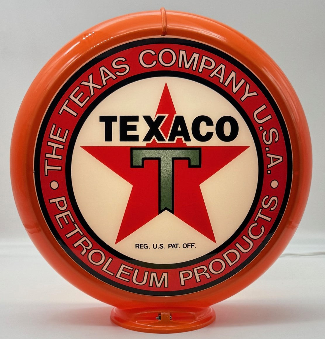 TEXACO THE TEXAS COMPANY USA PETROLEUM PRODUCTS 13.5" Ad Globe