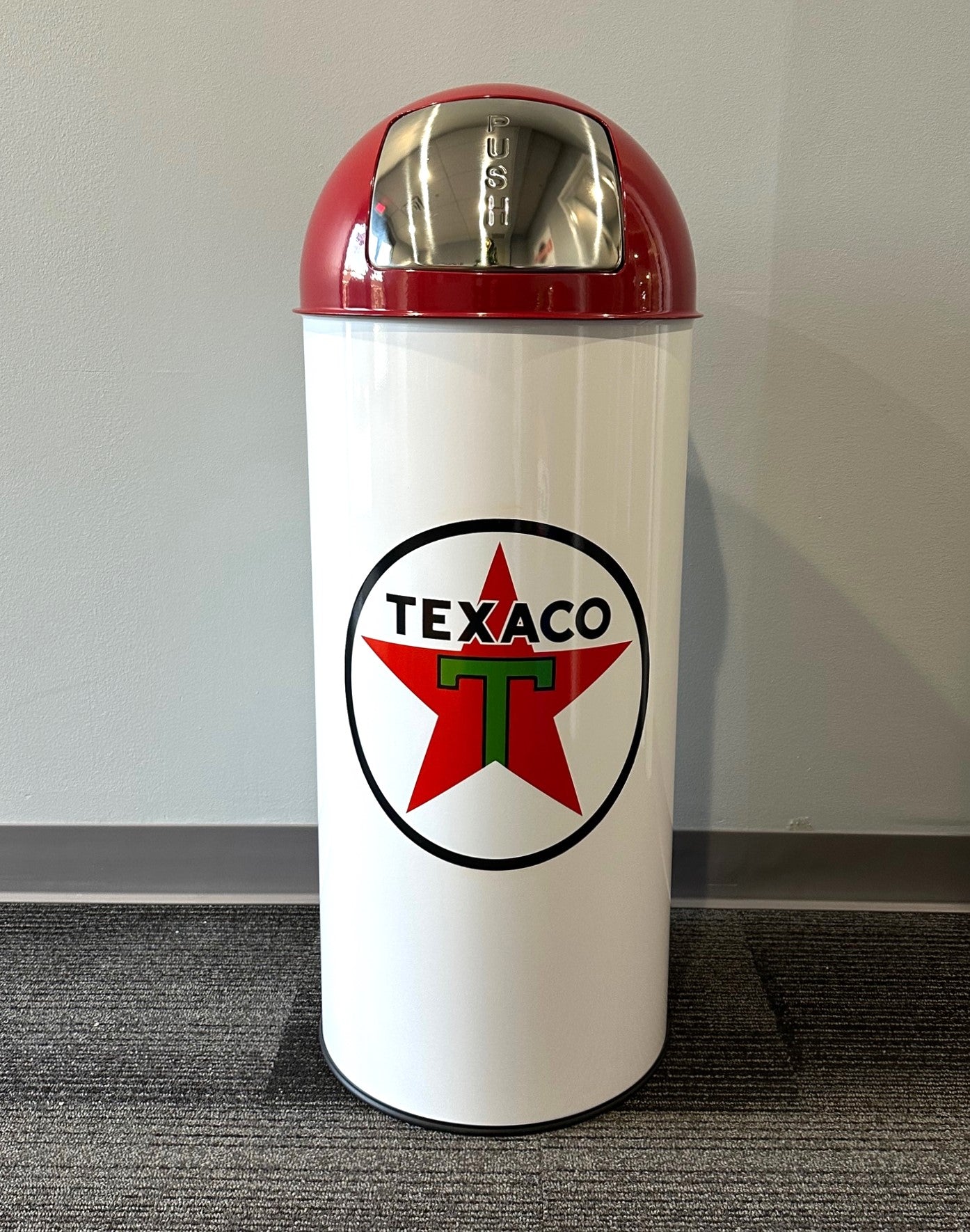 TEXACO STAR Retro Metal Trash Can