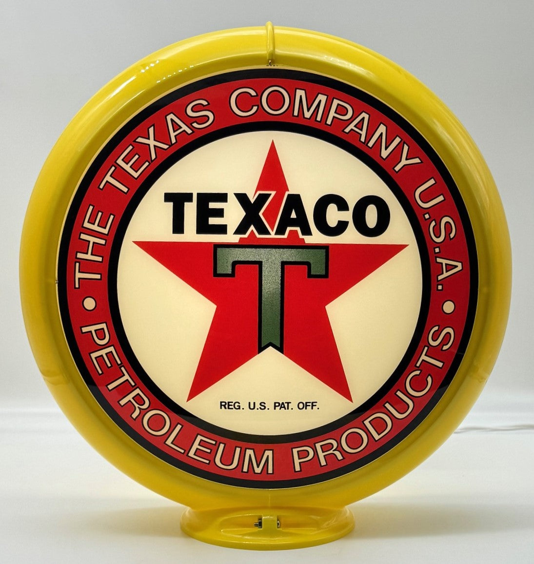TEXACO THE TEXAS COMPANY USA PETROLEUM PRODUCTS 13.5" Ad Globe
