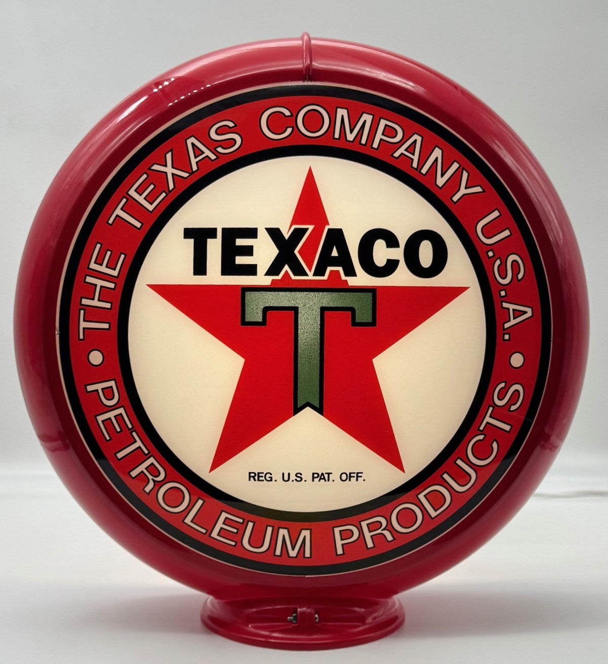 TEXACO THE TEXAS COMPANY USA PETROLEUM PRODUCTS 13.5" Ad Globe
