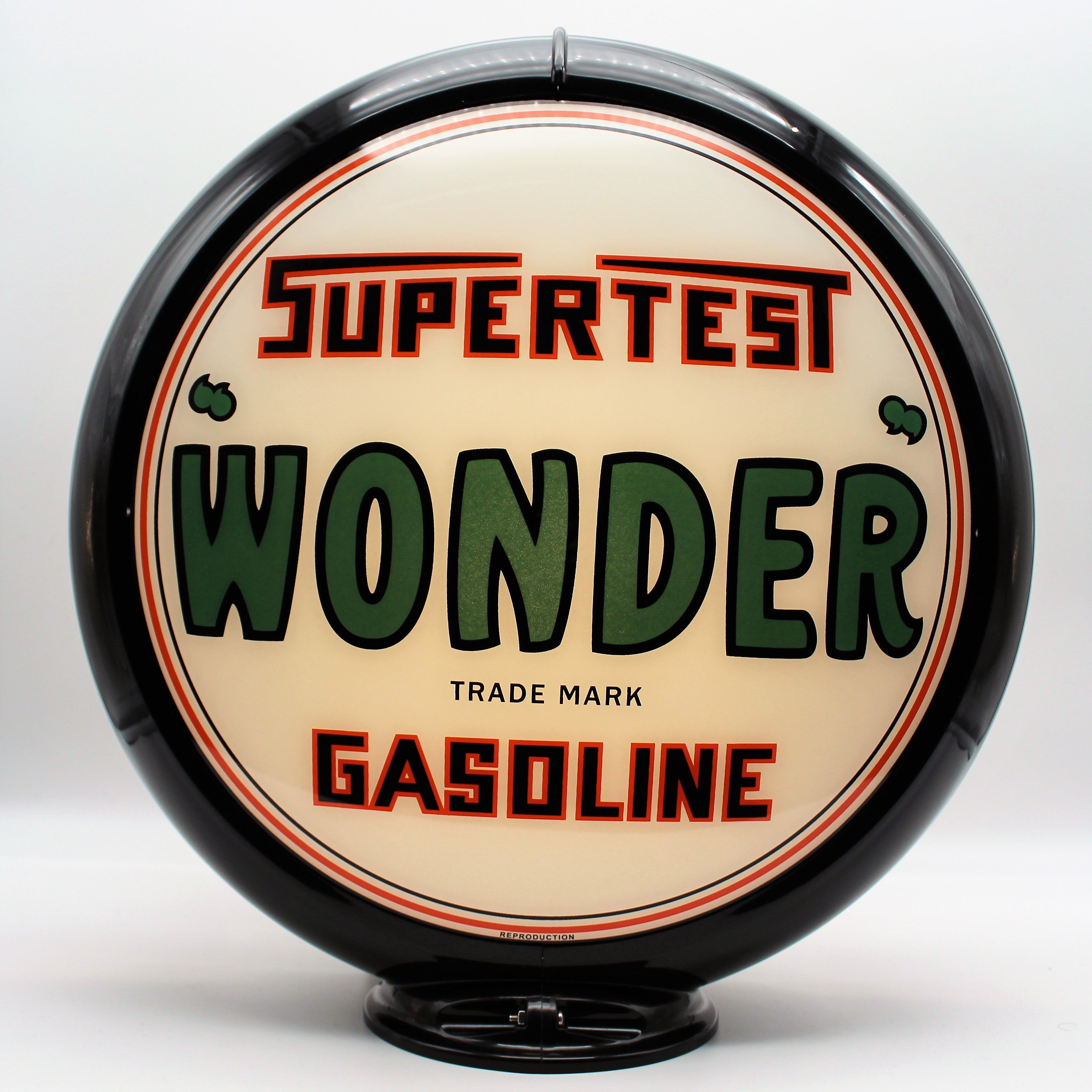 SUPERTEST WONDER GASOLINE 13.5" Ad Globe