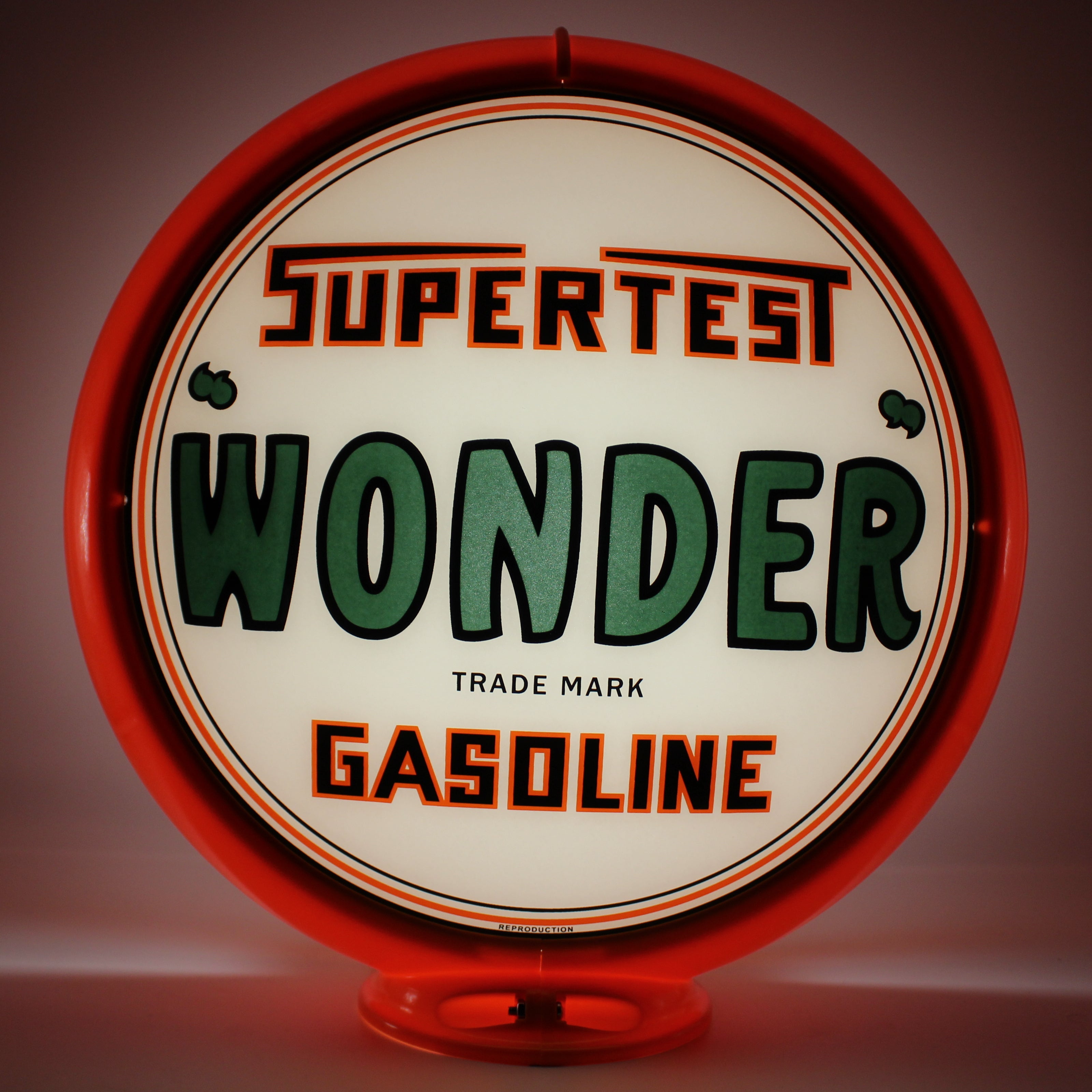 SUPERTEST WONDER GASOLINE 13.5" Ad Globe