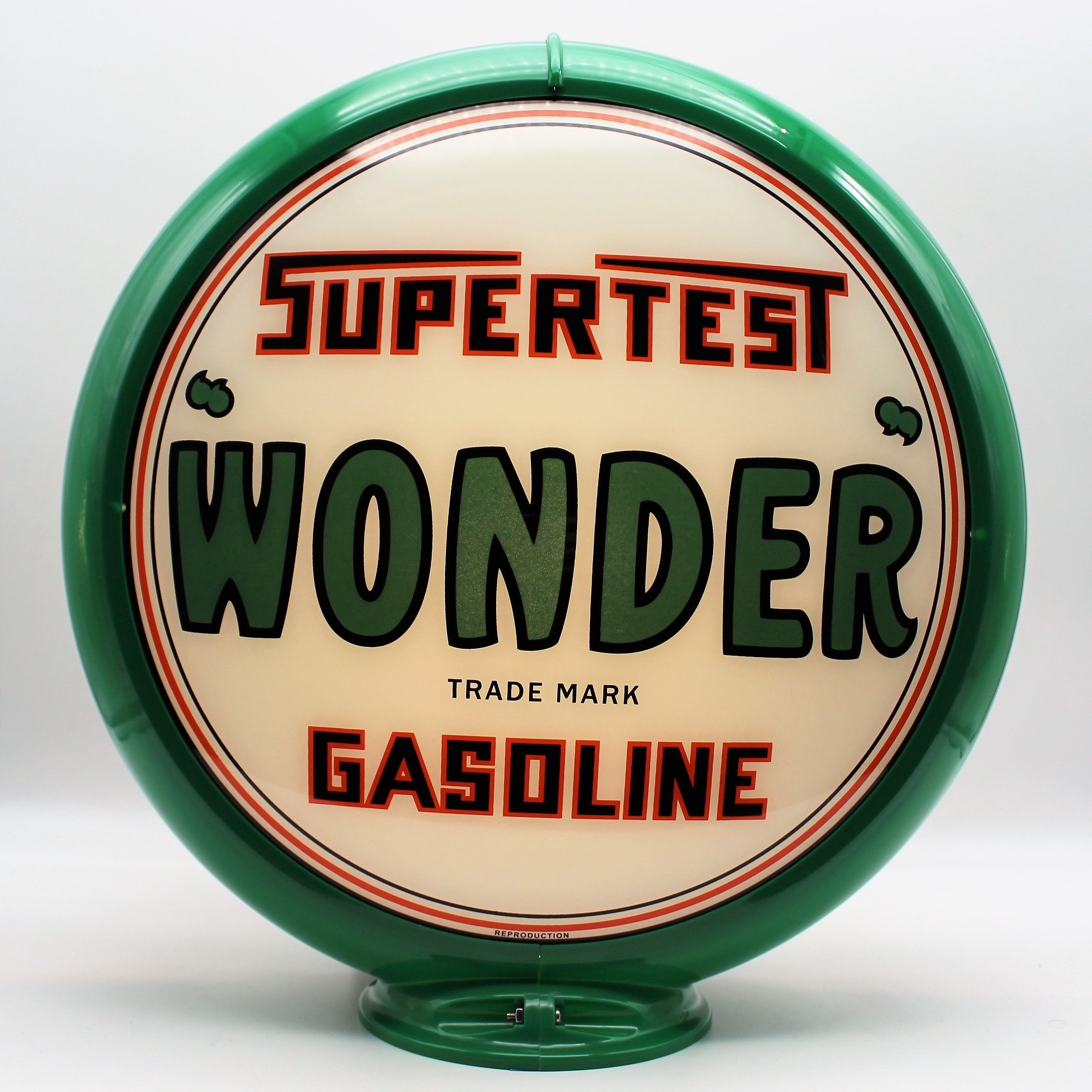 SUPERTEST WONDER GASOLINE 13.5" Ad Globe