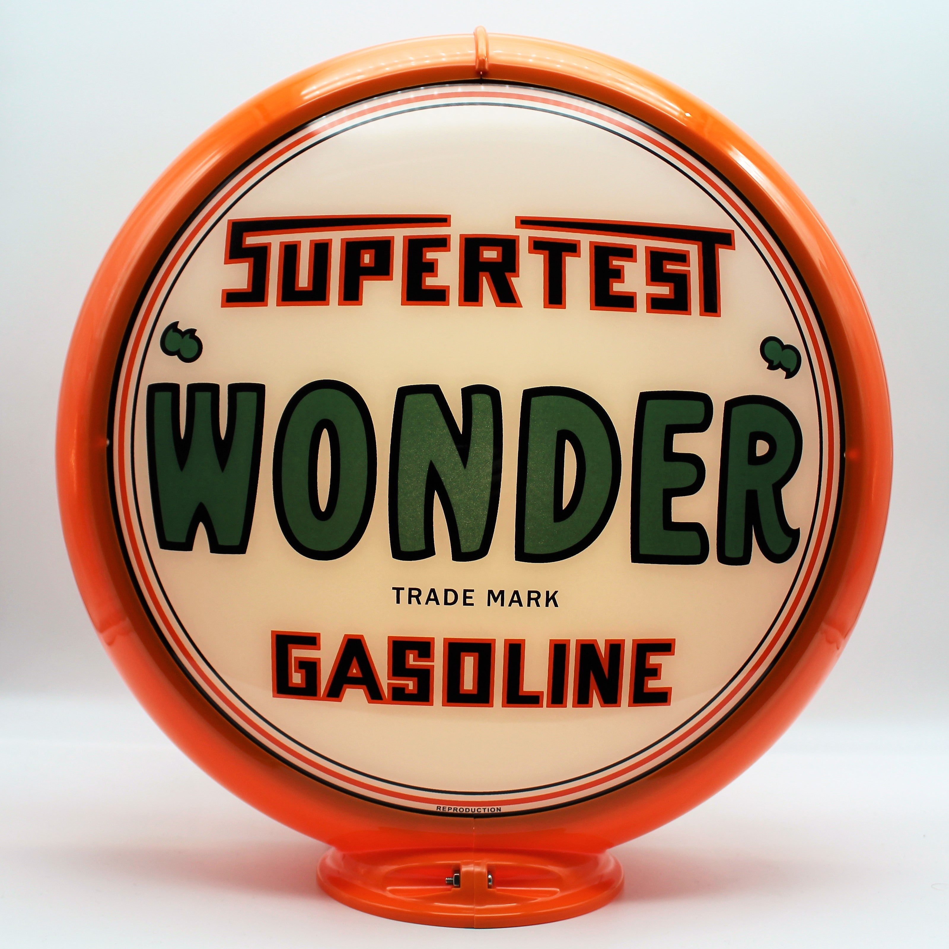 SUPERTEST WONDER GASOLINE 13.5" Ad Globe