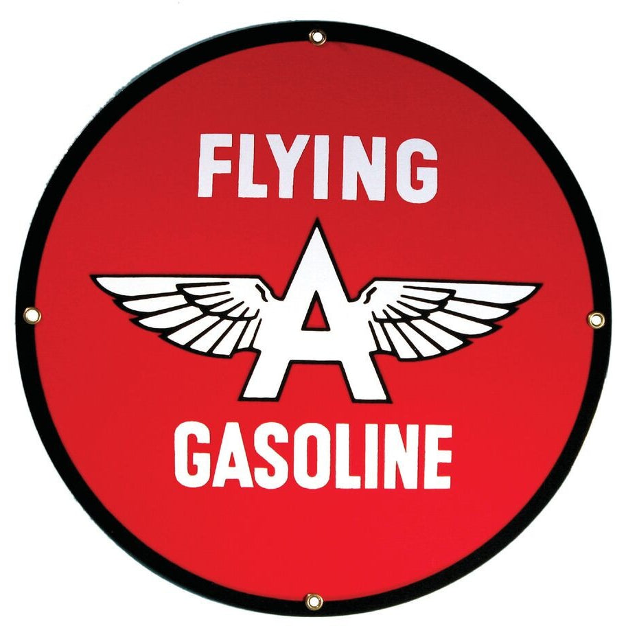 FLYING A GASOLINE 12" Porcelain Sign