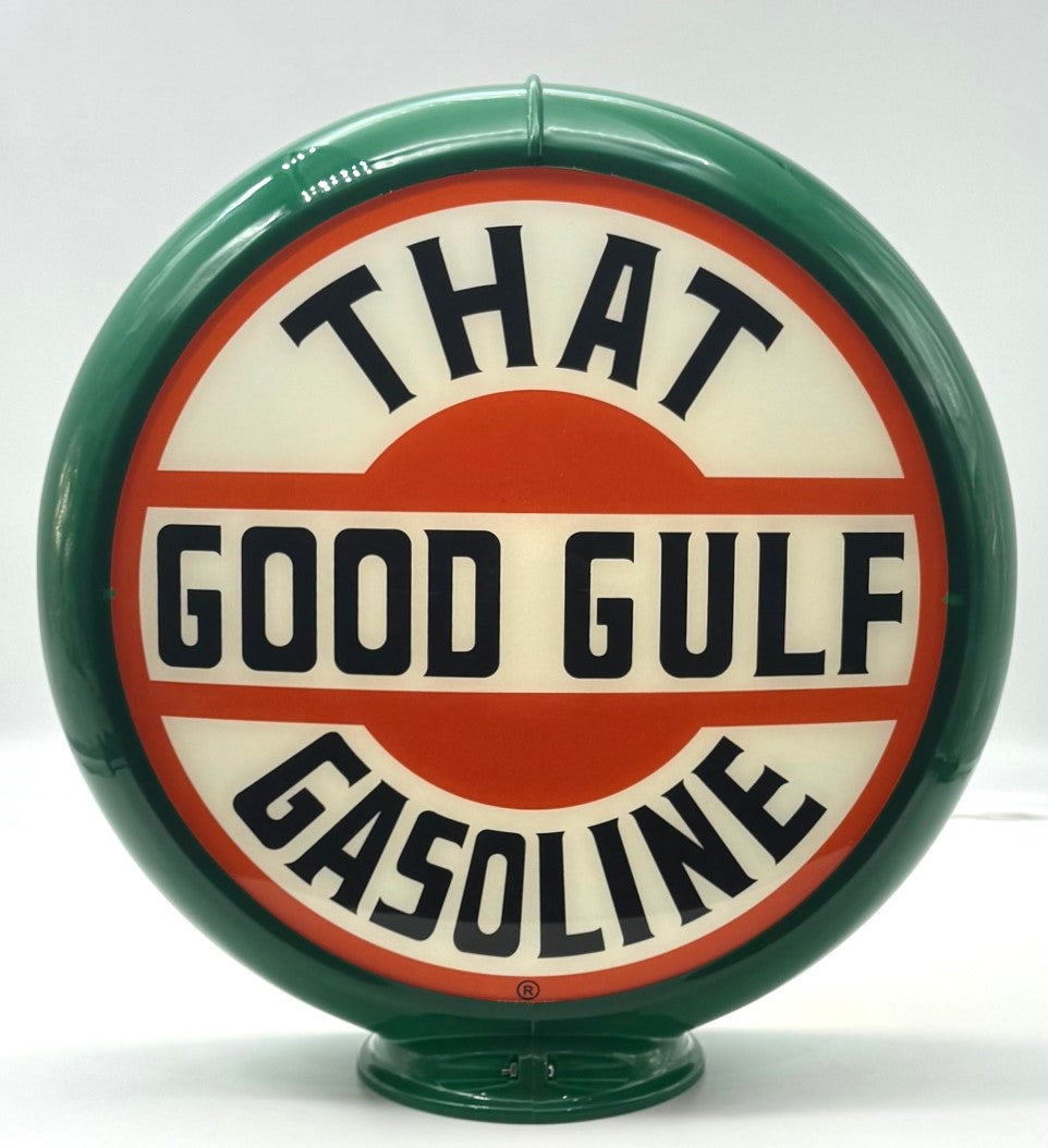 GULF "THAT GOOD GULF GASOLINE" 13.5" Gas Pump Globe