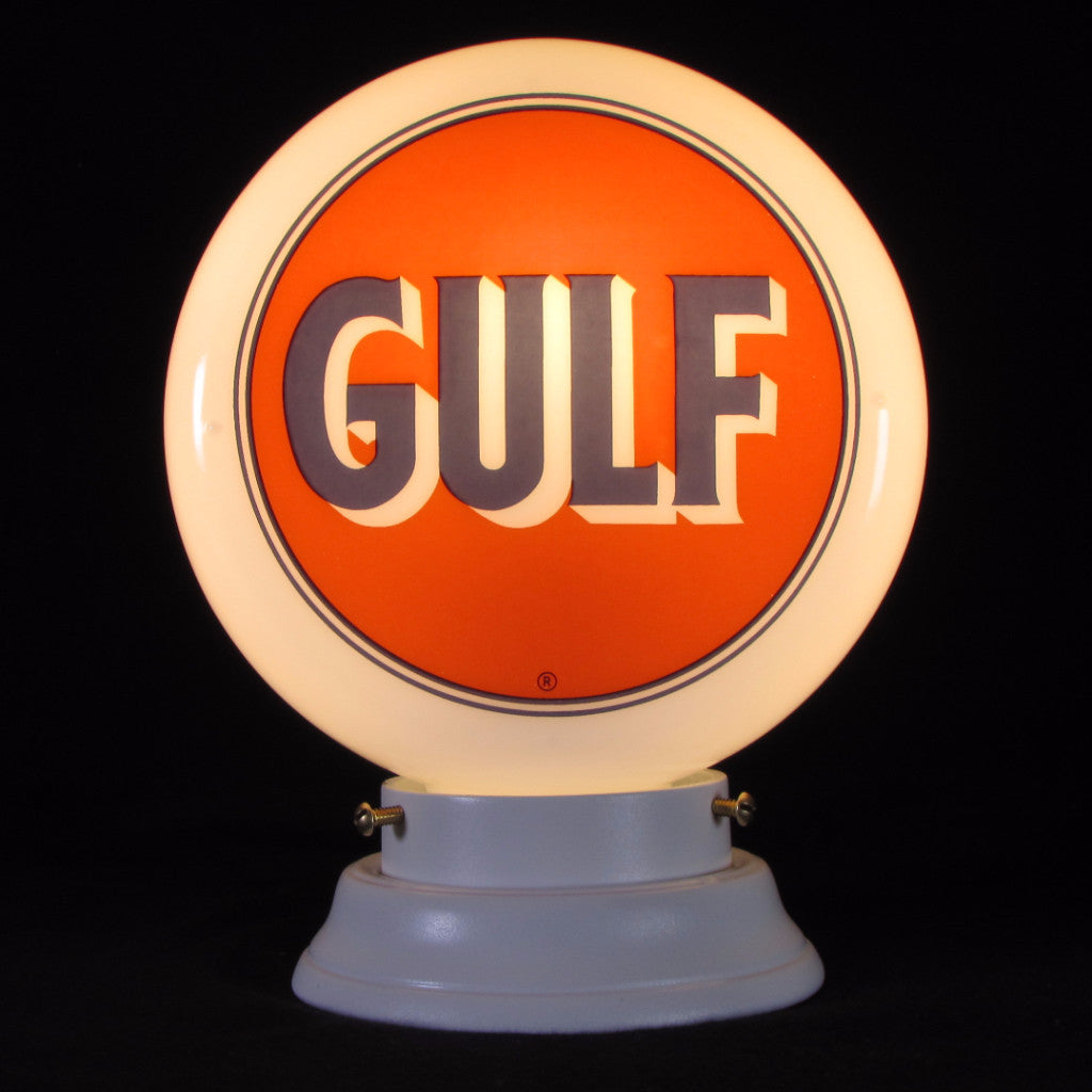 GULF 8" Mini Gas Pump Globe