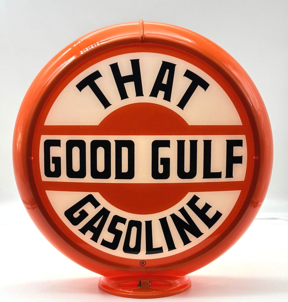 GULF "THAT GOOD GULF GASOLINE" 13.5" Gas Pump Globe