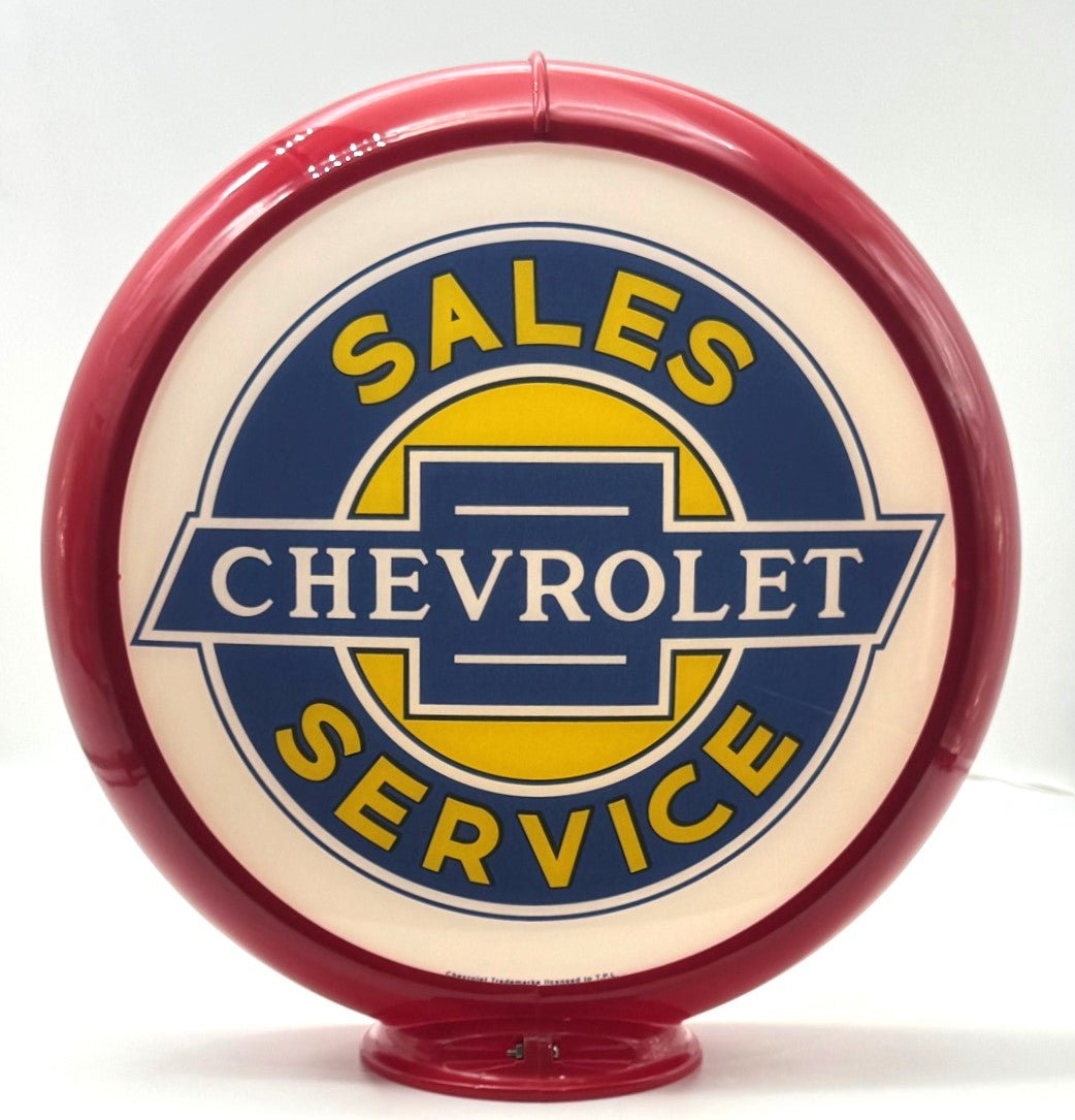 CHEVROLET SALES & SERVICE 13.5" Gas Pump Globe